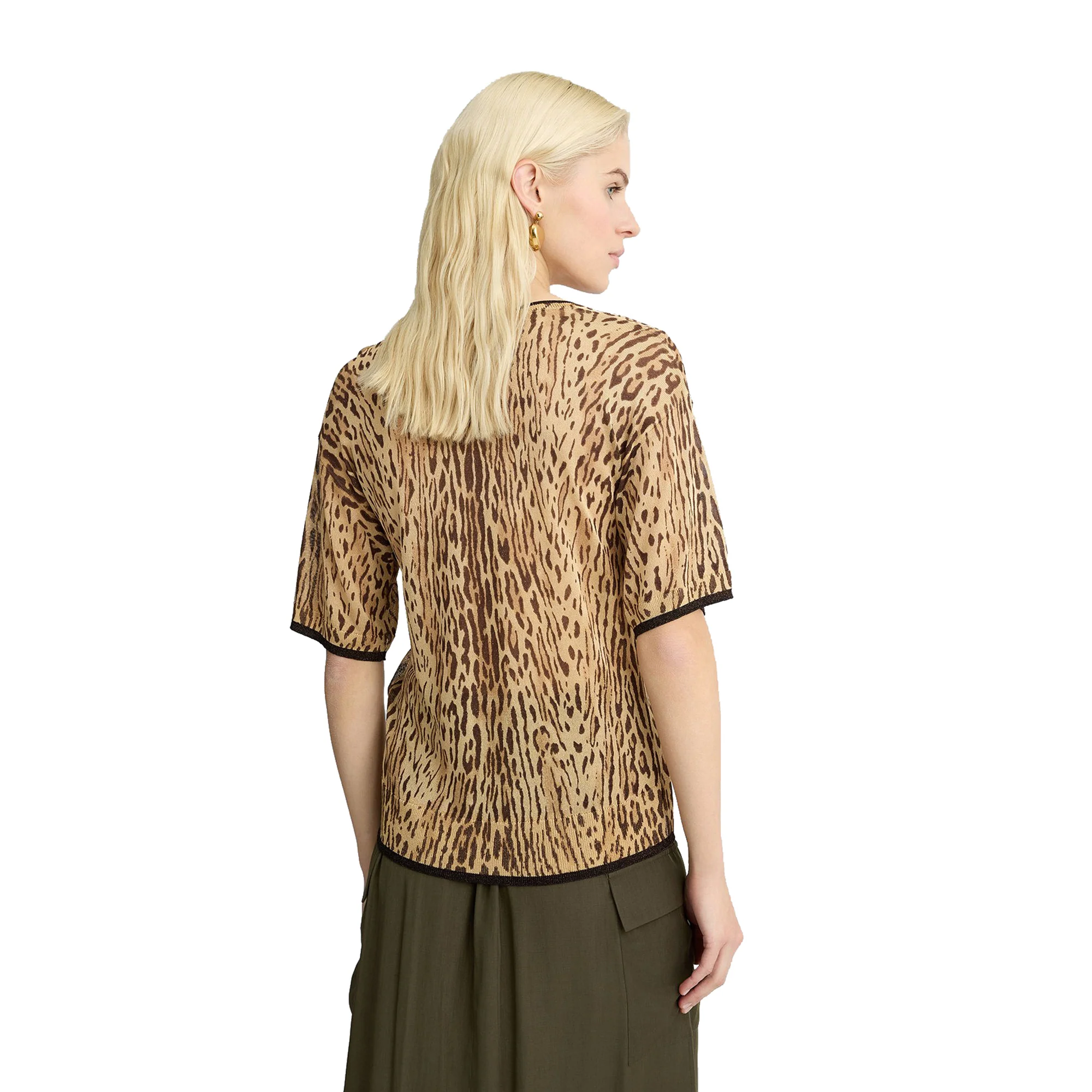 T-shirt animalier Donna in maglia - Image 3