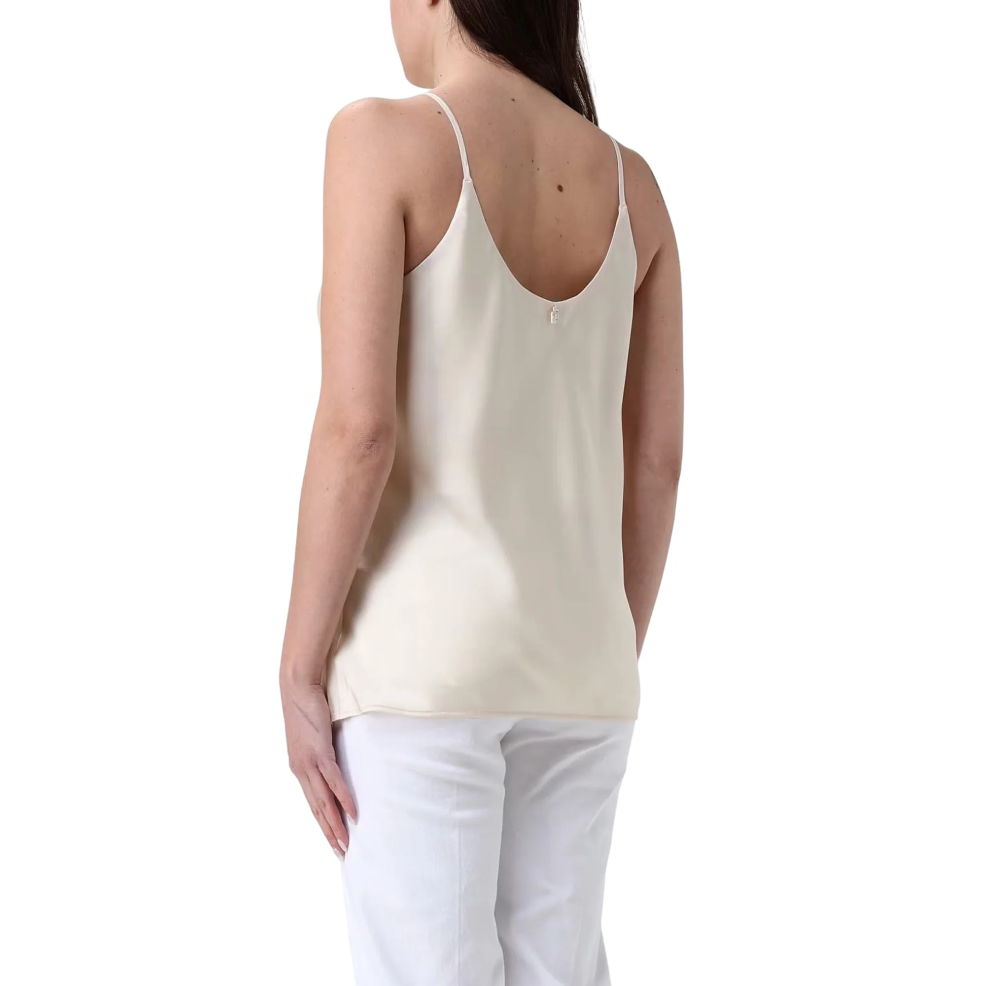 Top Donna in raso bianco - Image 3