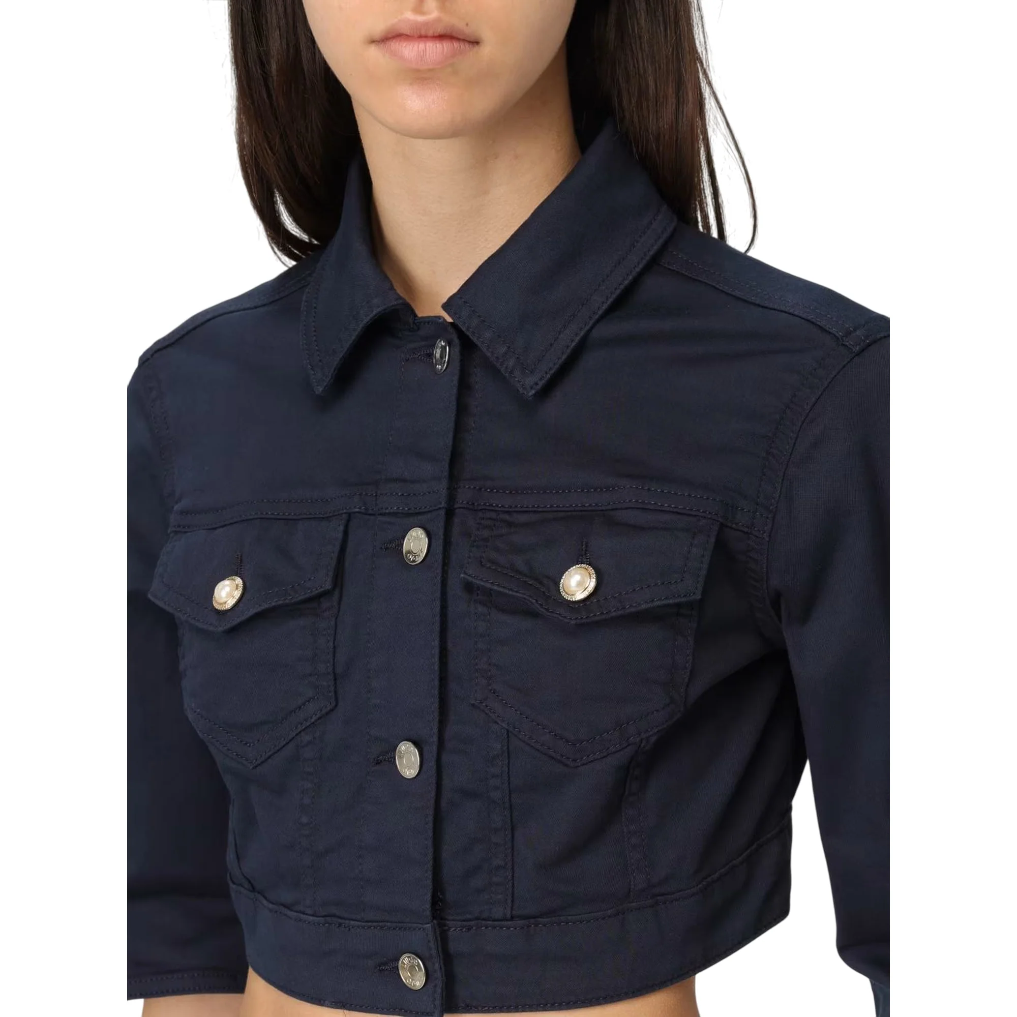 Giacca di Jeans Donna Crop - Image 3