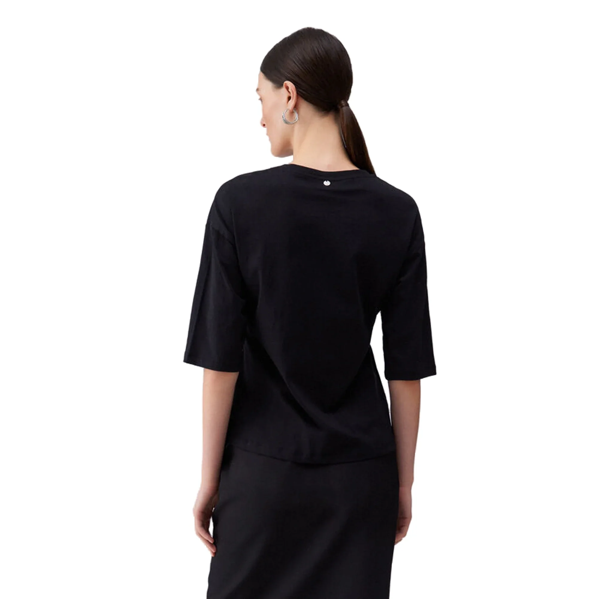 T-shirt Donna con applicazioni su scollo - Image 3