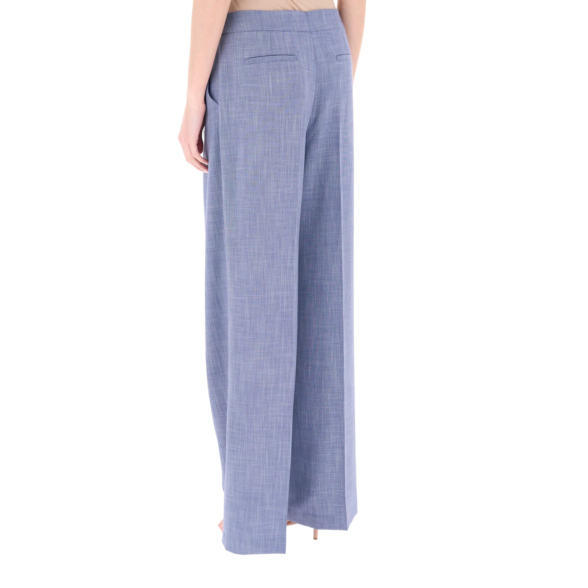 Pantaloni lunghi azzurri con pieghe - Image 3