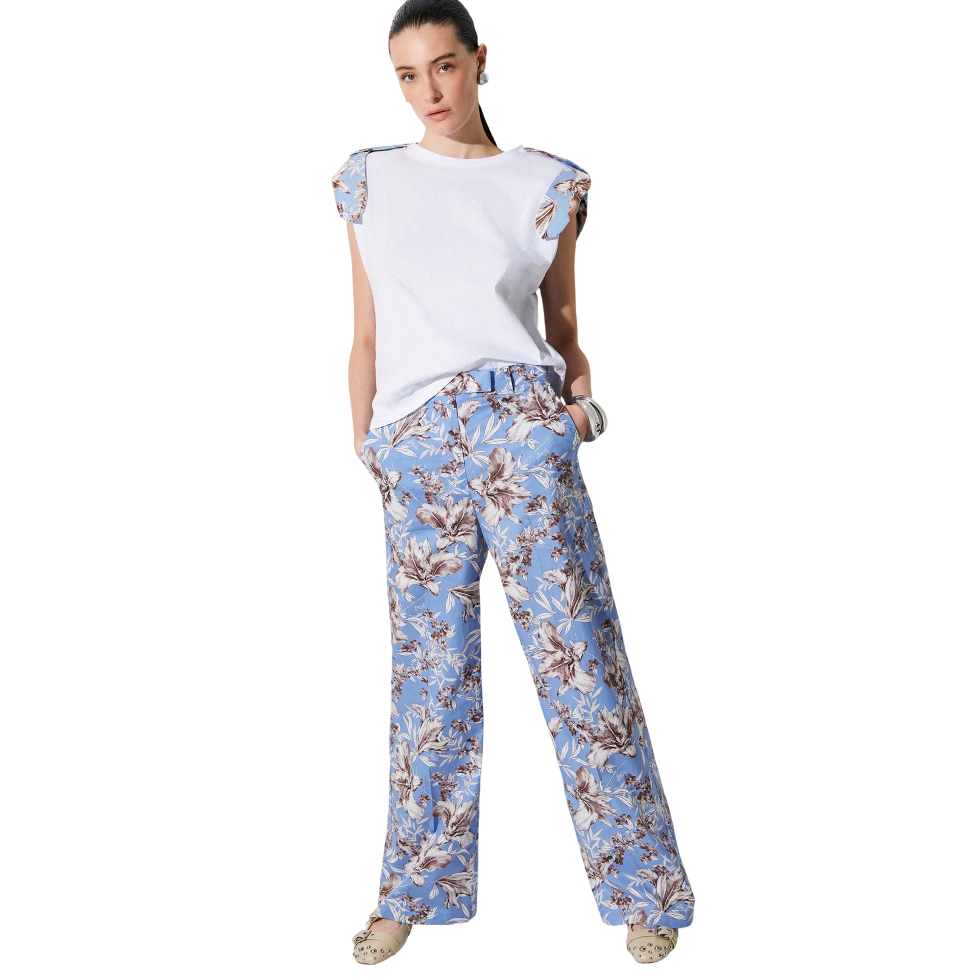 T-shirt donna con spalline imbottite - Image 4