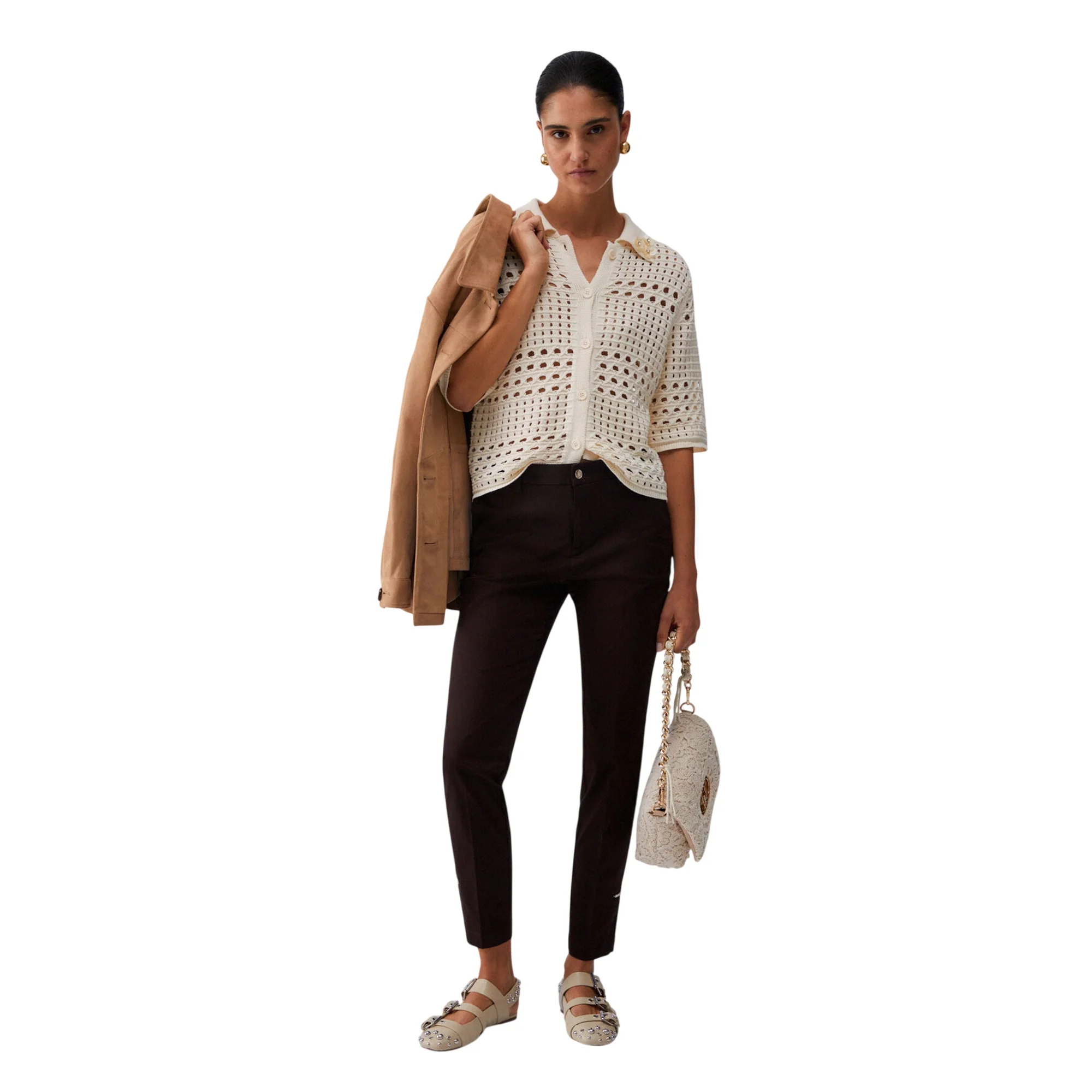 Maglia crochet panna 100% cotone - Image 7