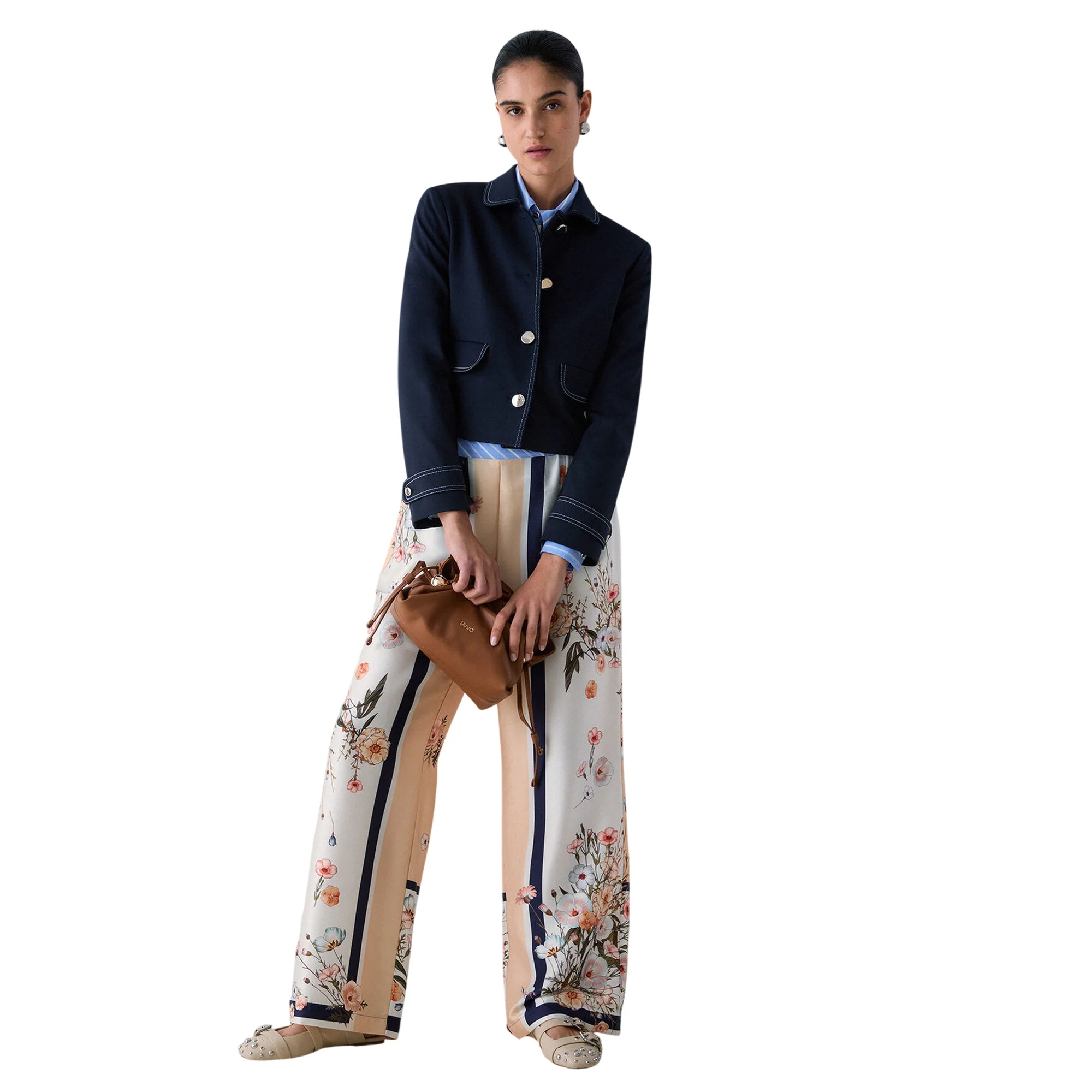 Pantaloni lunghi in twill con stampa - Image 5