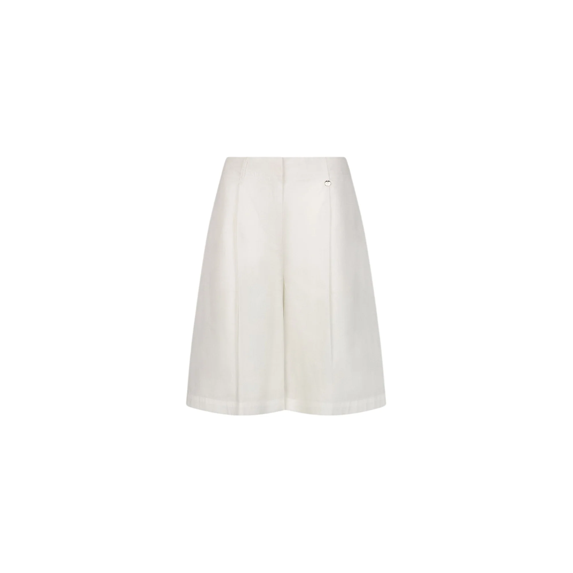 Bermuda in popeline di cotone in bianco