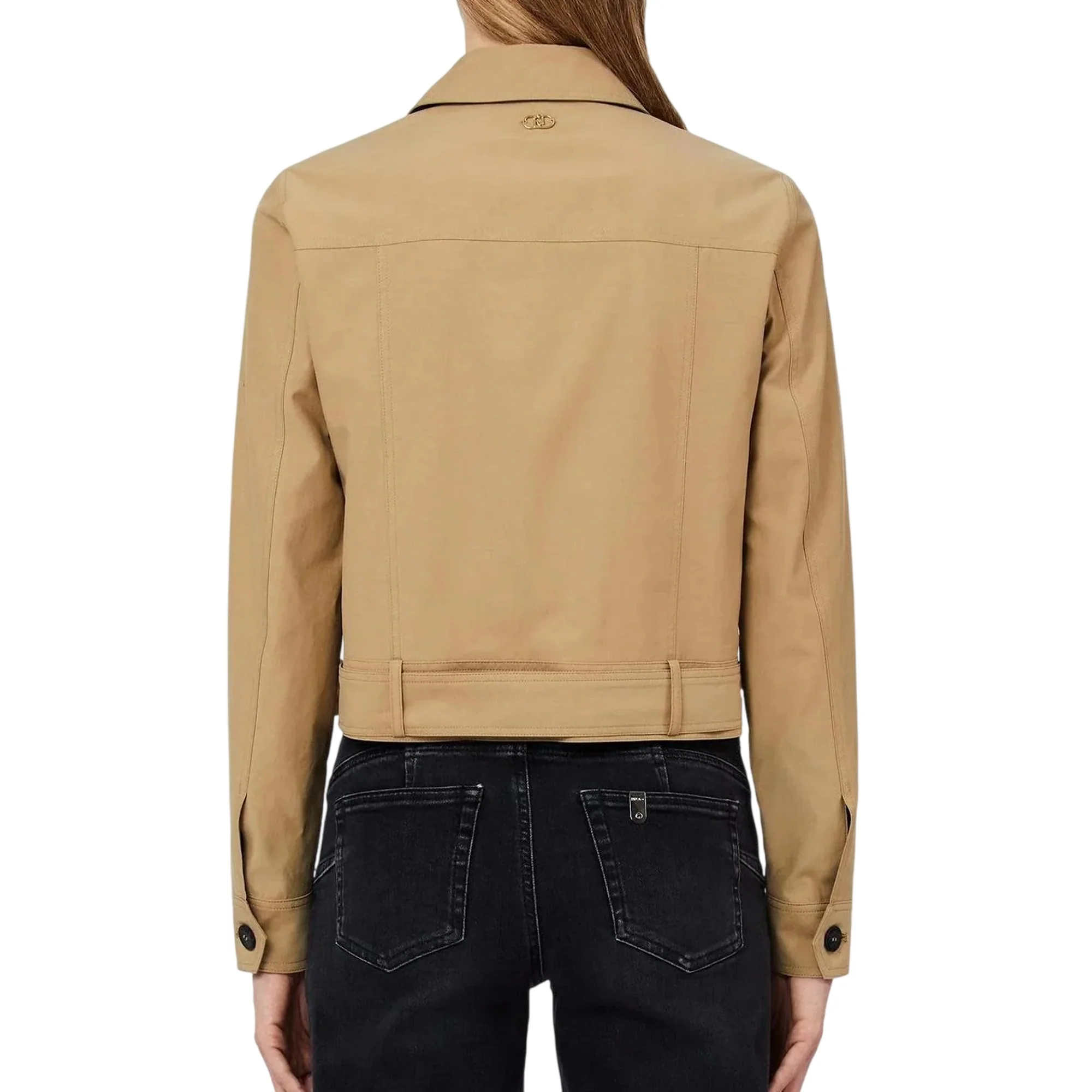 Giacca da Donna beige con bottoni e cinta - Image 4