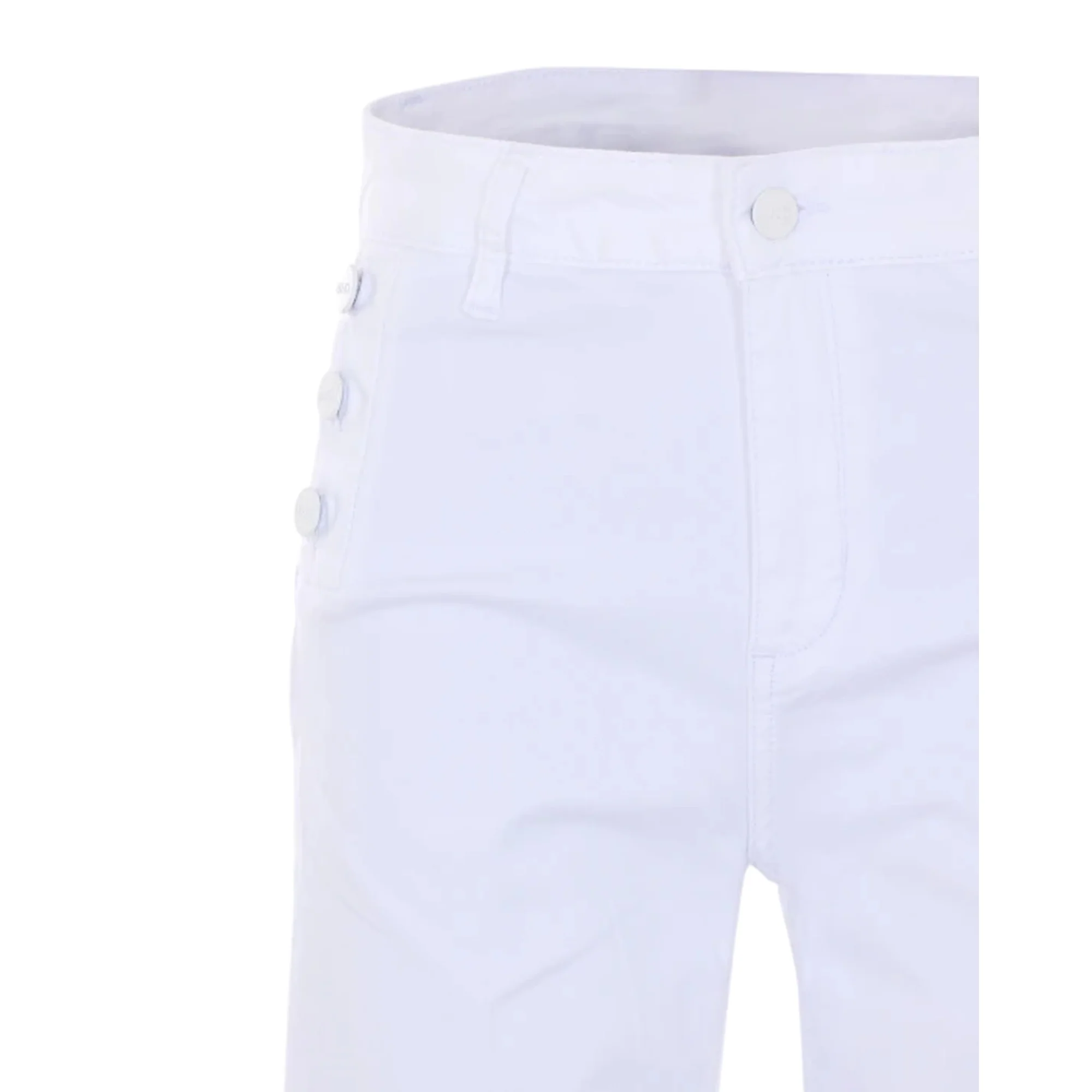 Jeans skinny bianchi con bottoni laterali - Image 5