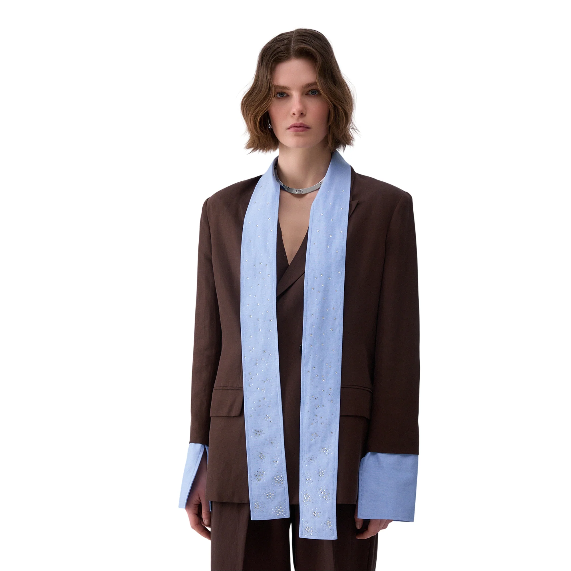 Blazer Donna con sciarpa rimovibile - Image 2