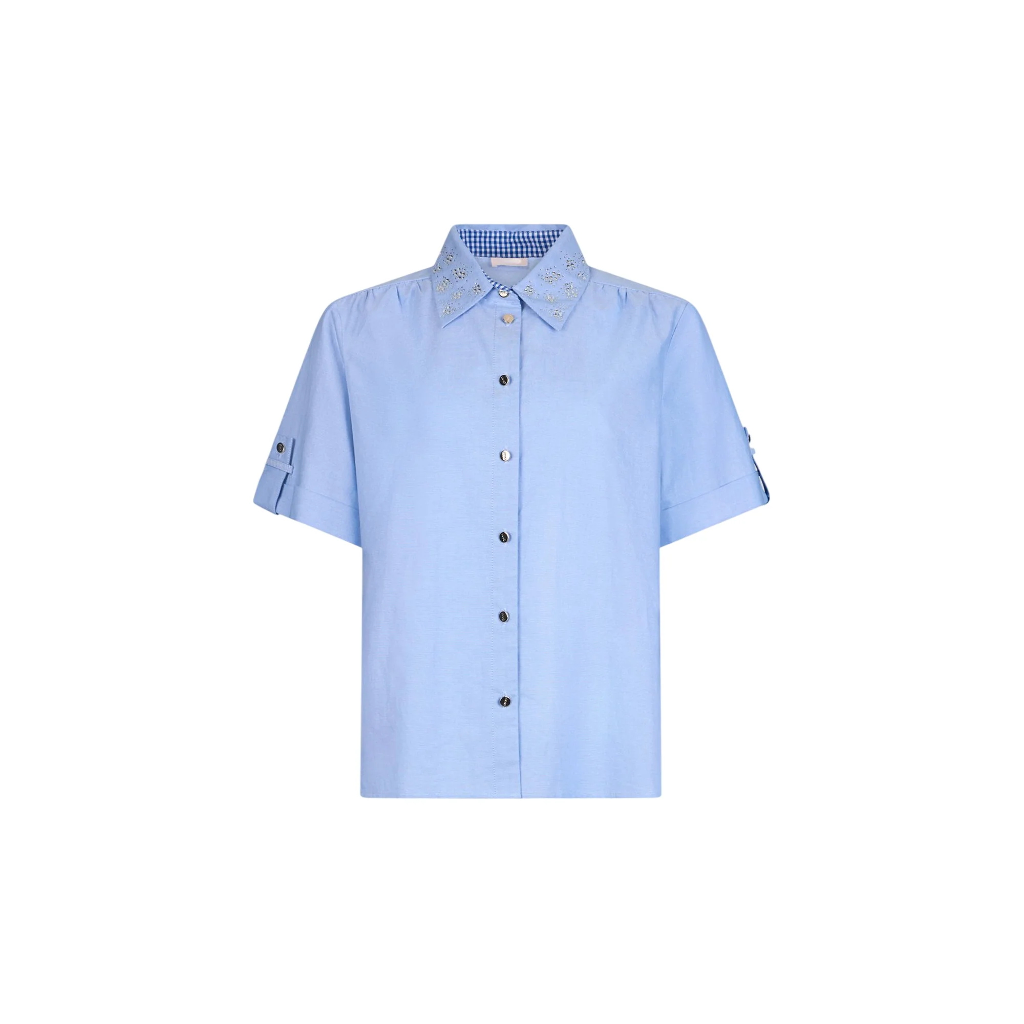 Camicia Donna a mezza manica con applicazioni