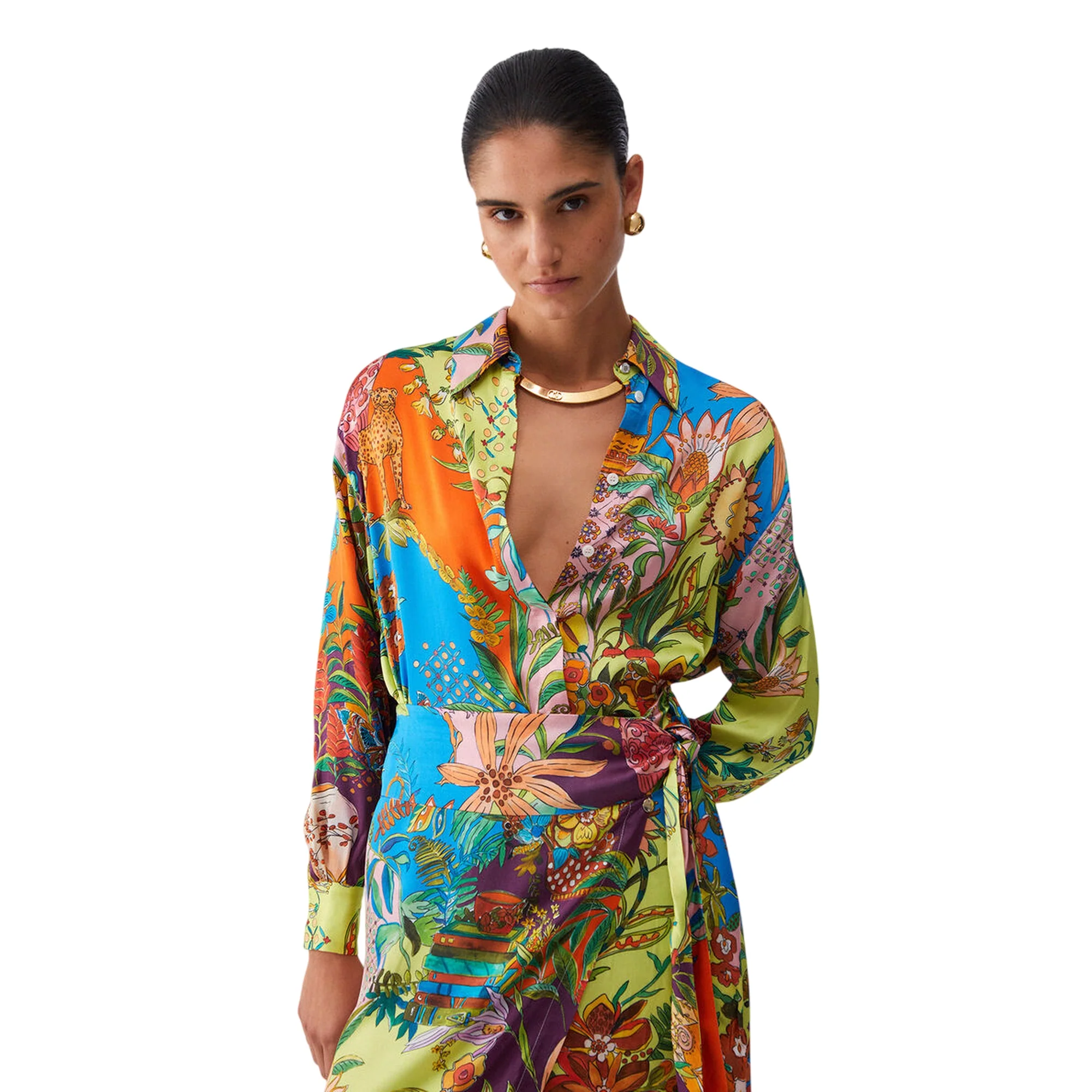 Camicia con stampa multicolore all-over - Image 2