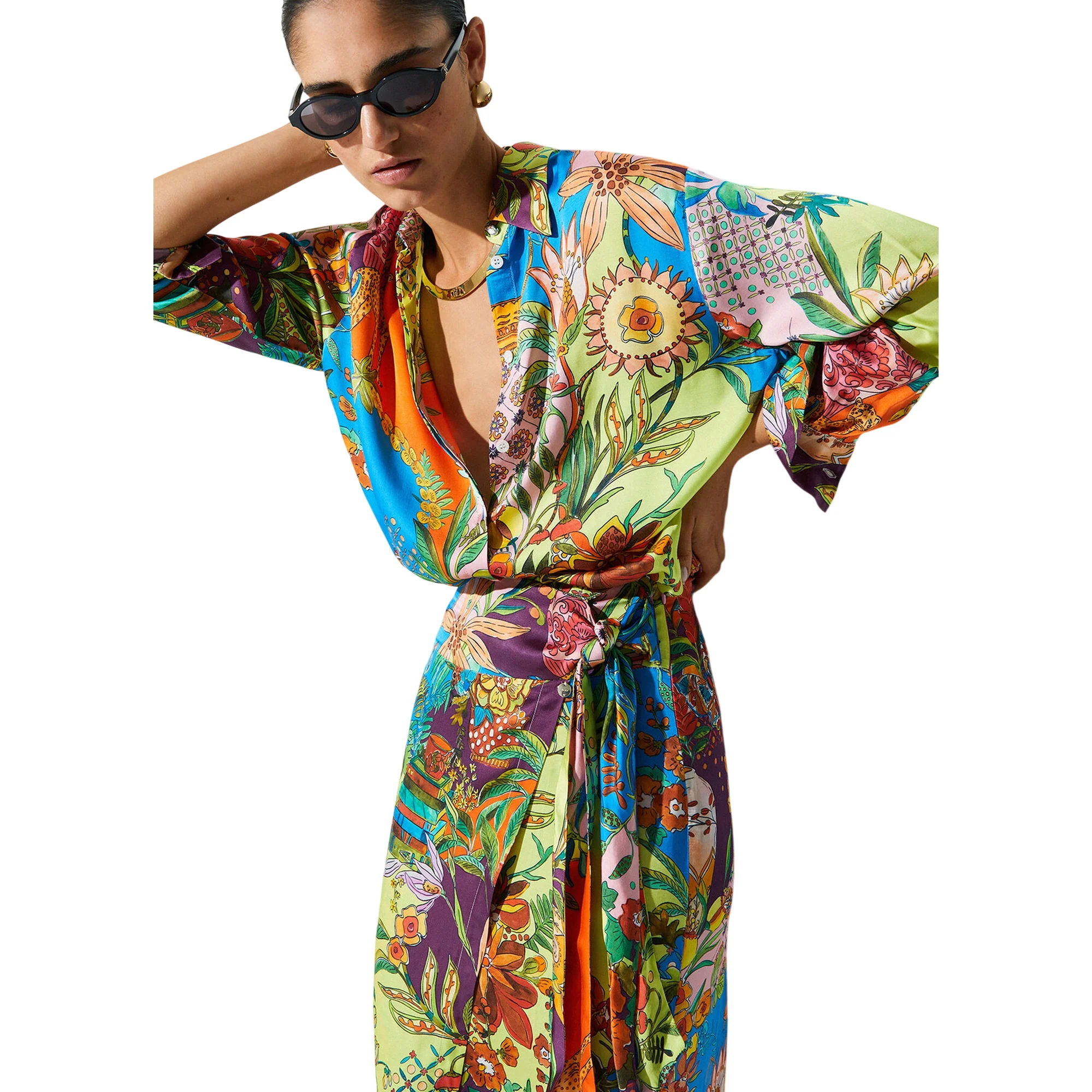 Camicia con stampa multicolore all-over - Image 4