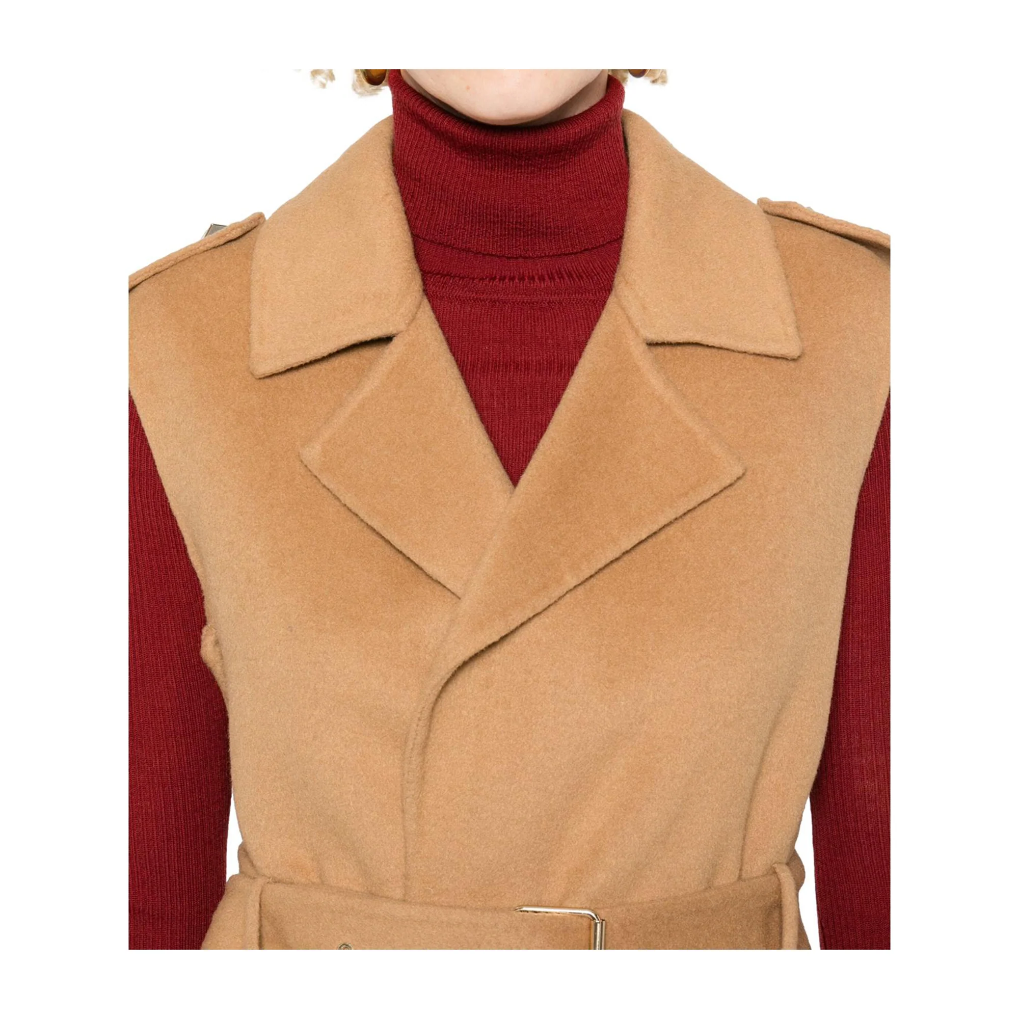 Cappotto Donna smanicato con cintura - Image 5
