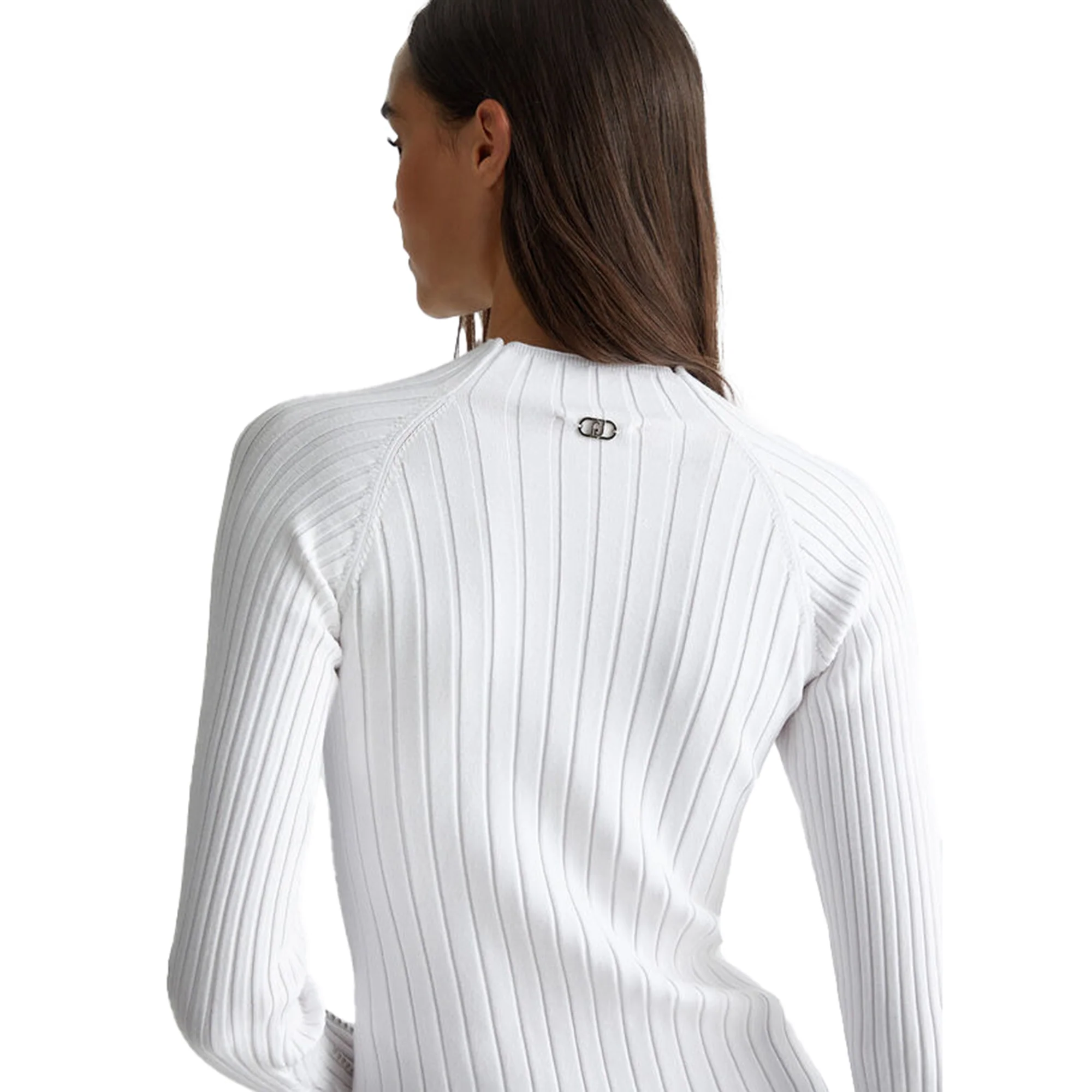 Maglia Donna con borchie sulle maniche Bianco - Image 4