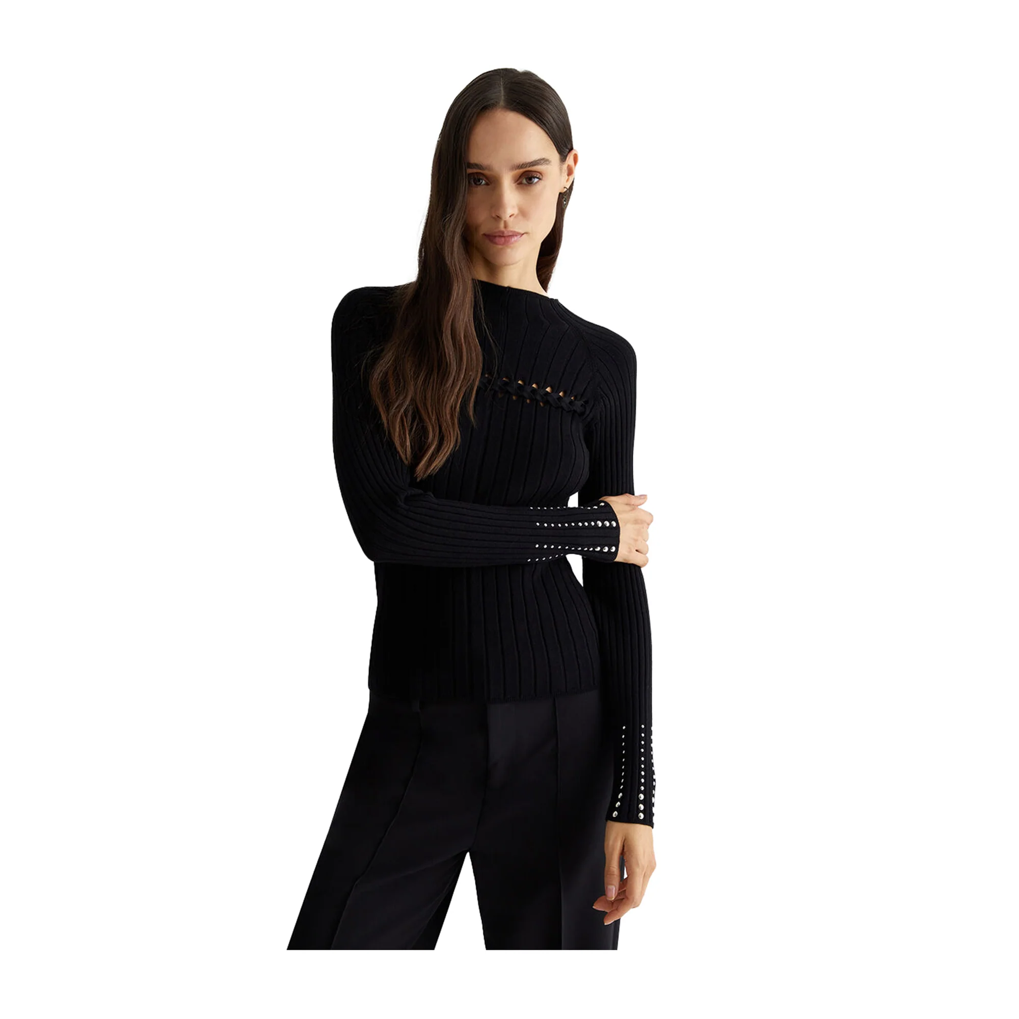 Maglia Donna con borchie sulle maniche - Image 2