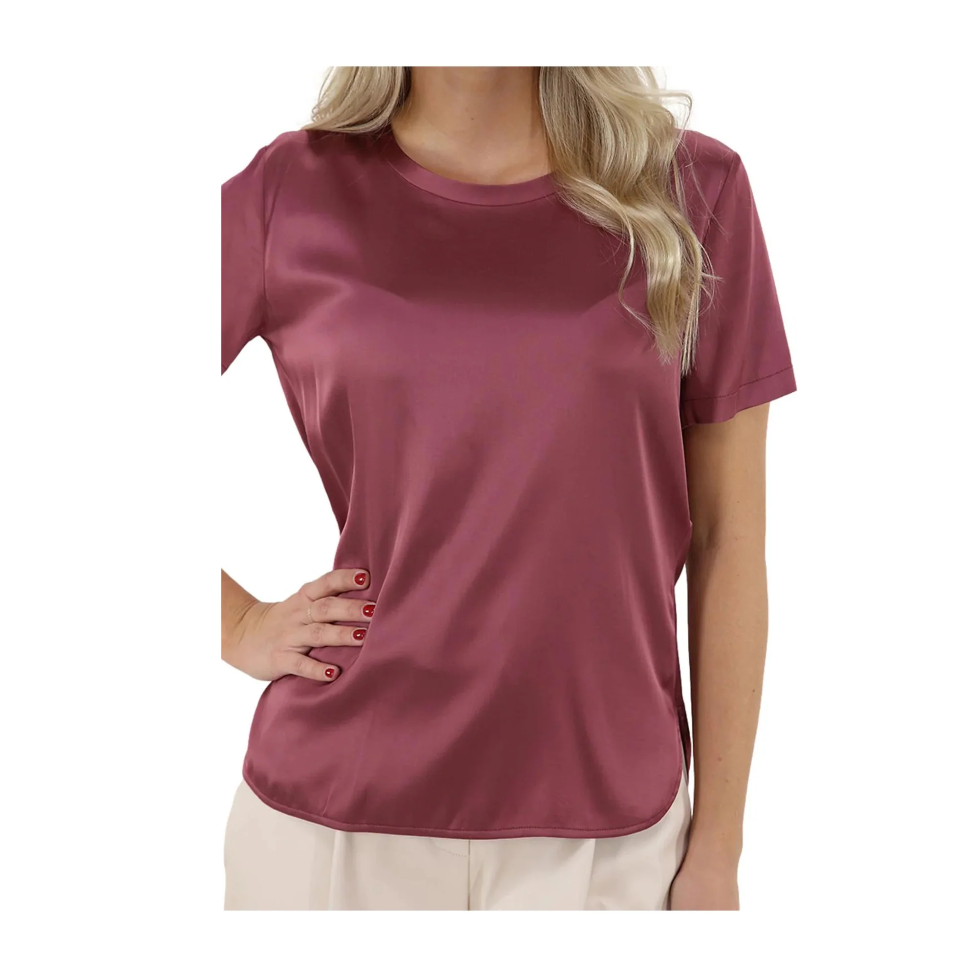 Blusa Donna a girocollo in viscosa - Image 5