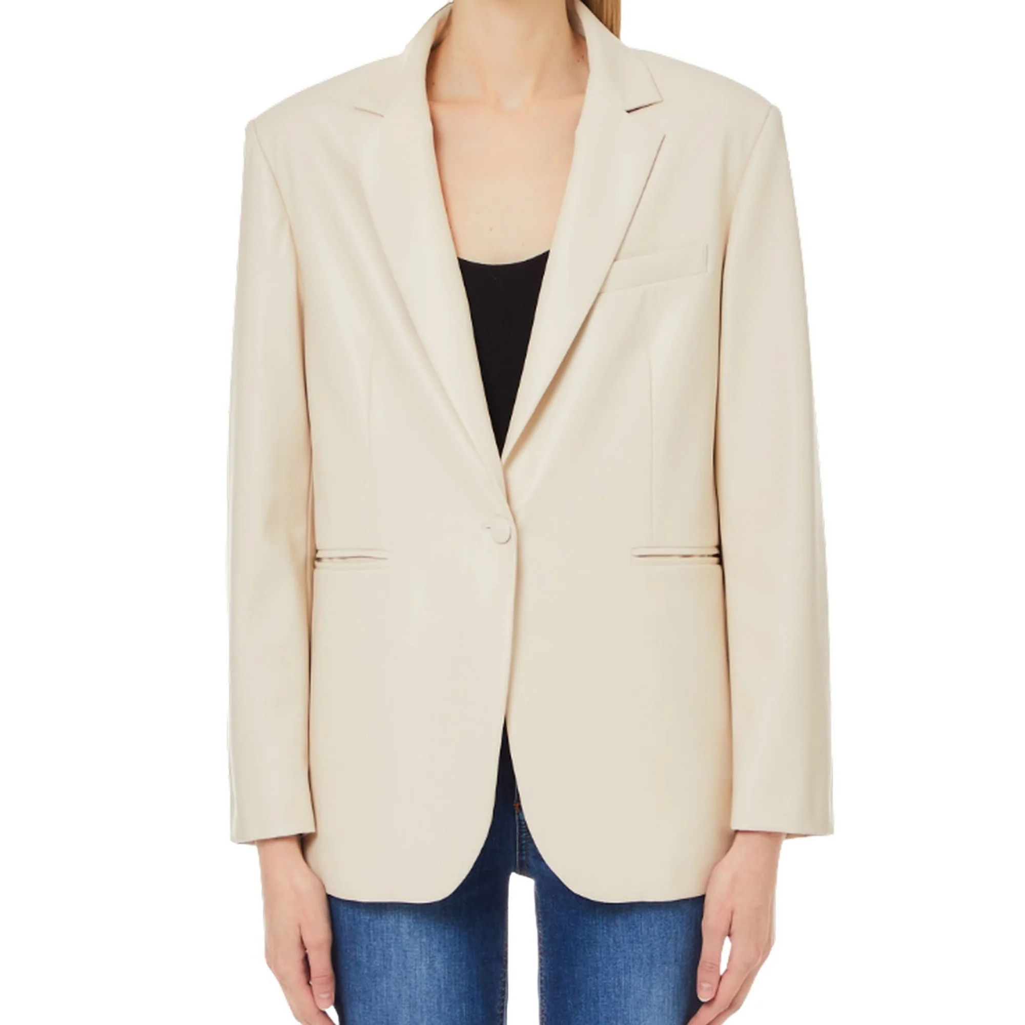 Giacca Donna chiusura a bottone Beige