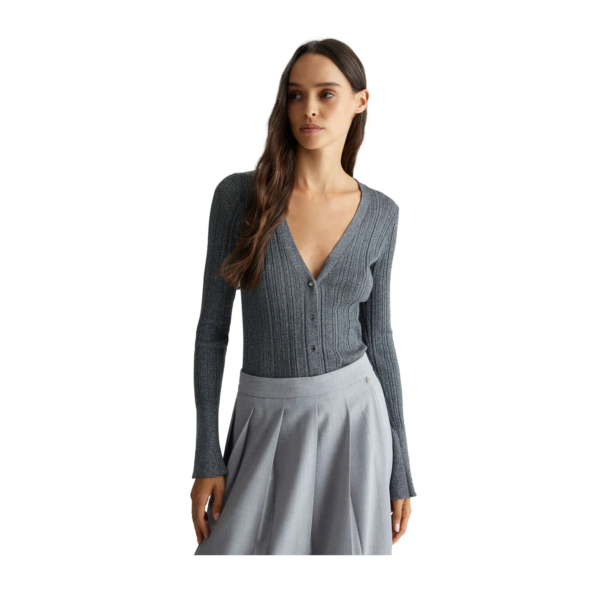 Cardigan Donna in maglia lurex - Image 2