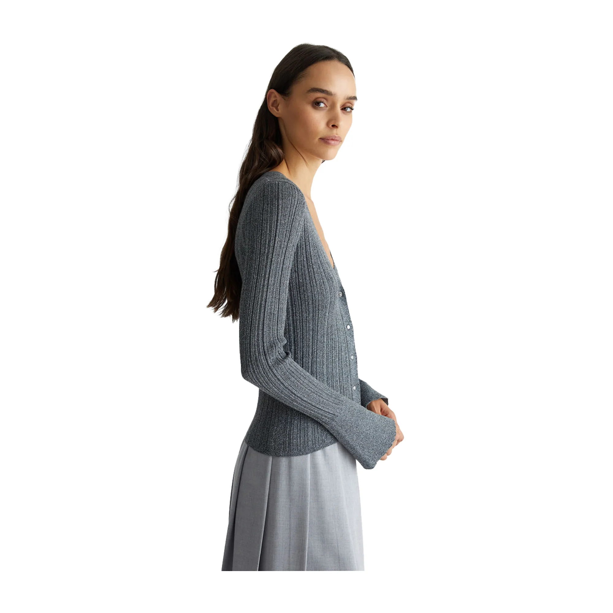 Cardigan Donna in maglia lurex - Image 3