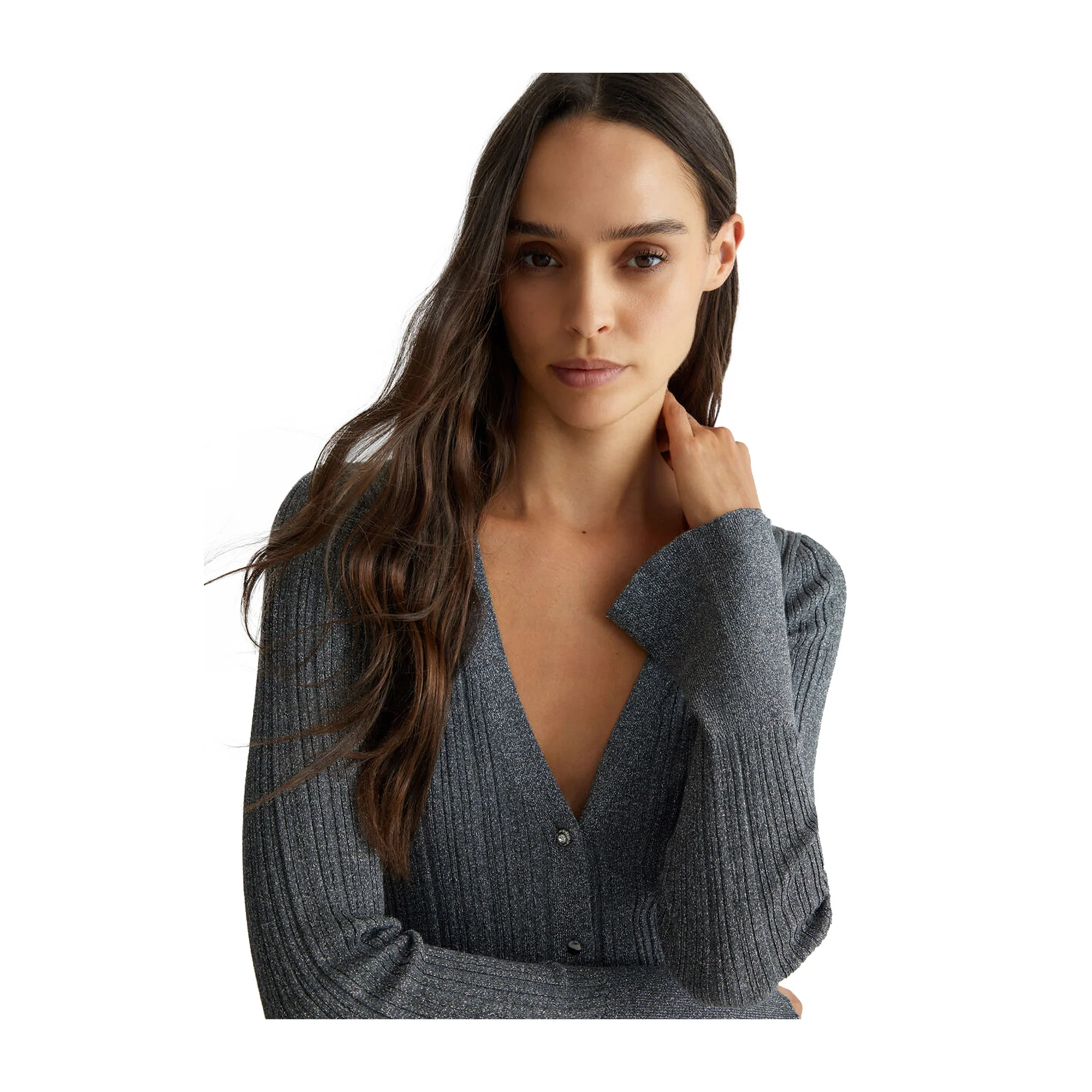 Cardigan Donna in maglia lurex - Image 5
