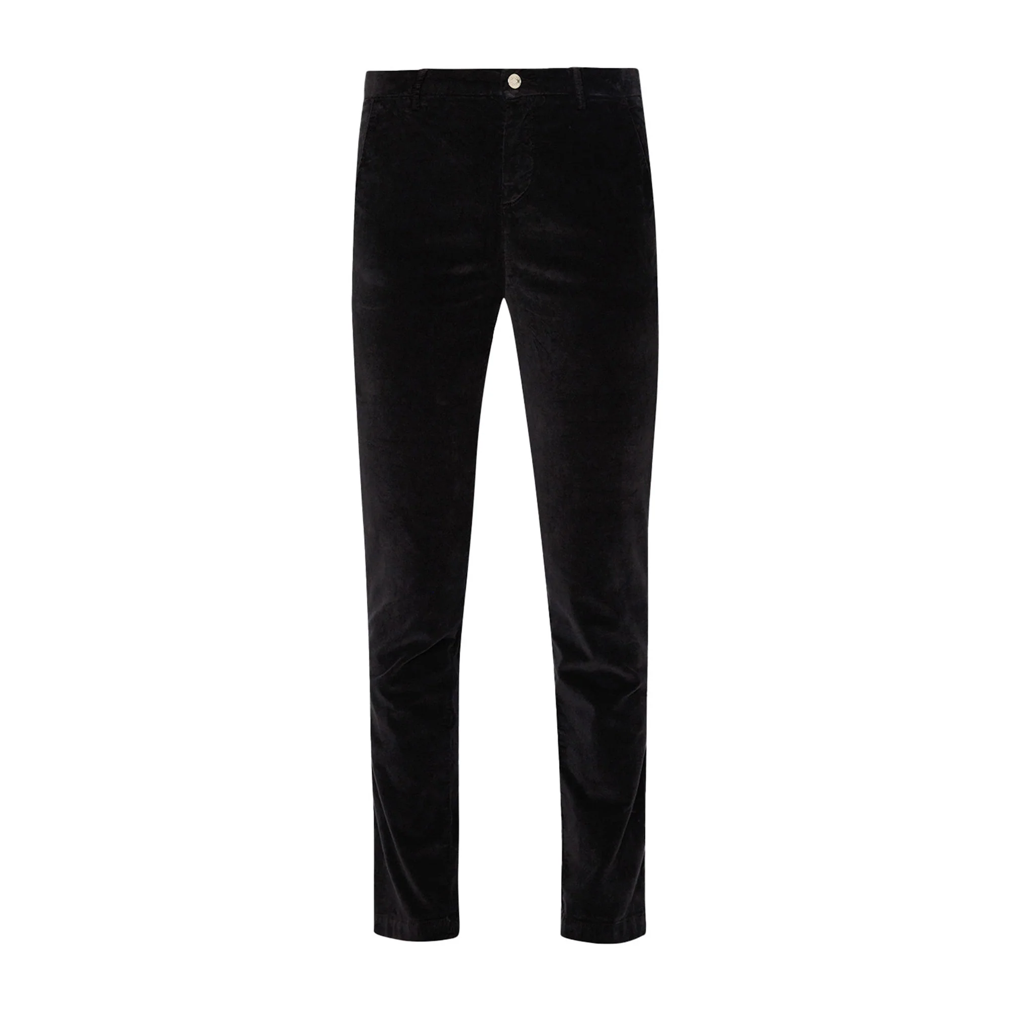Pantaloni chino flare in velluto nero