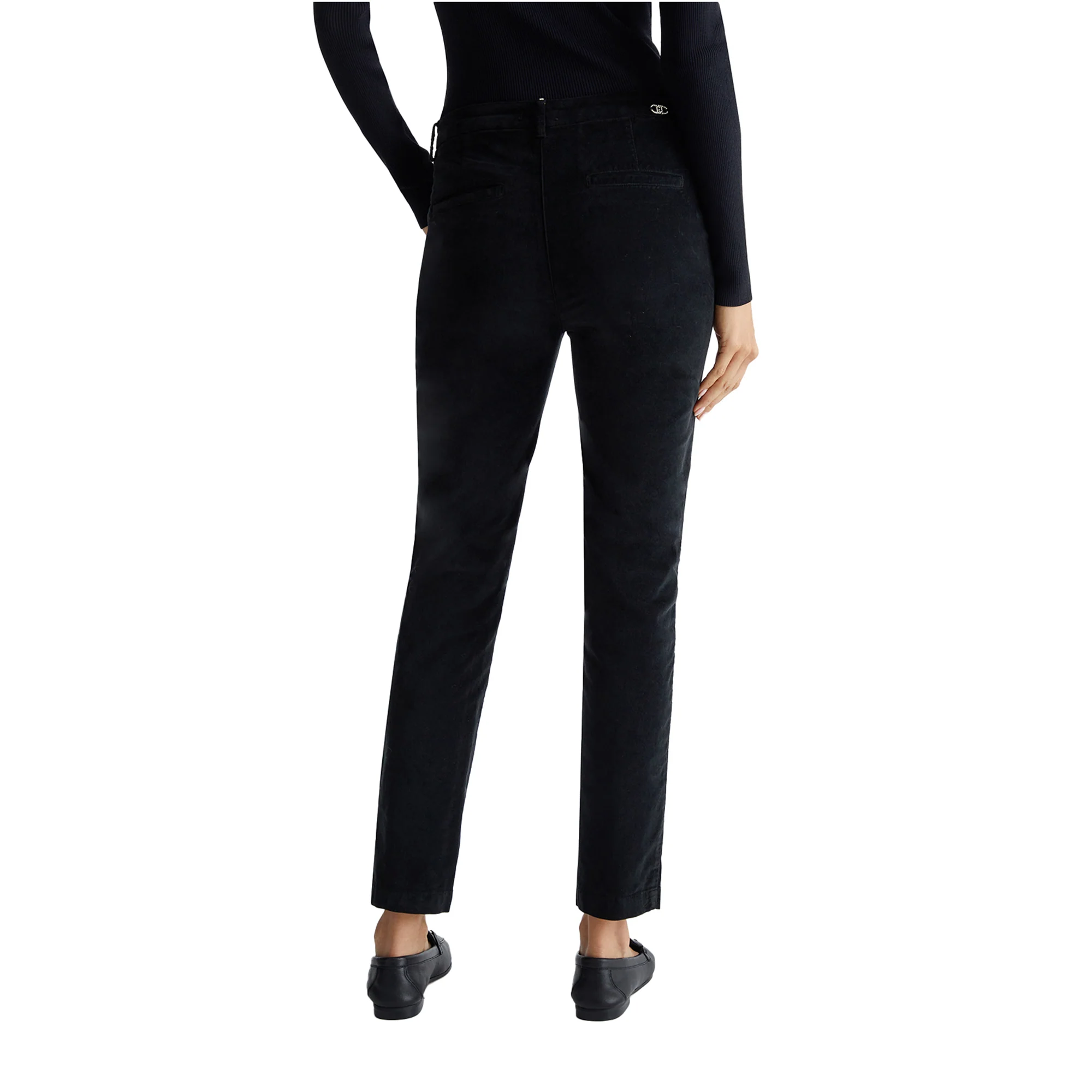 Pantaloni chino flare in velluto nero - Image 3