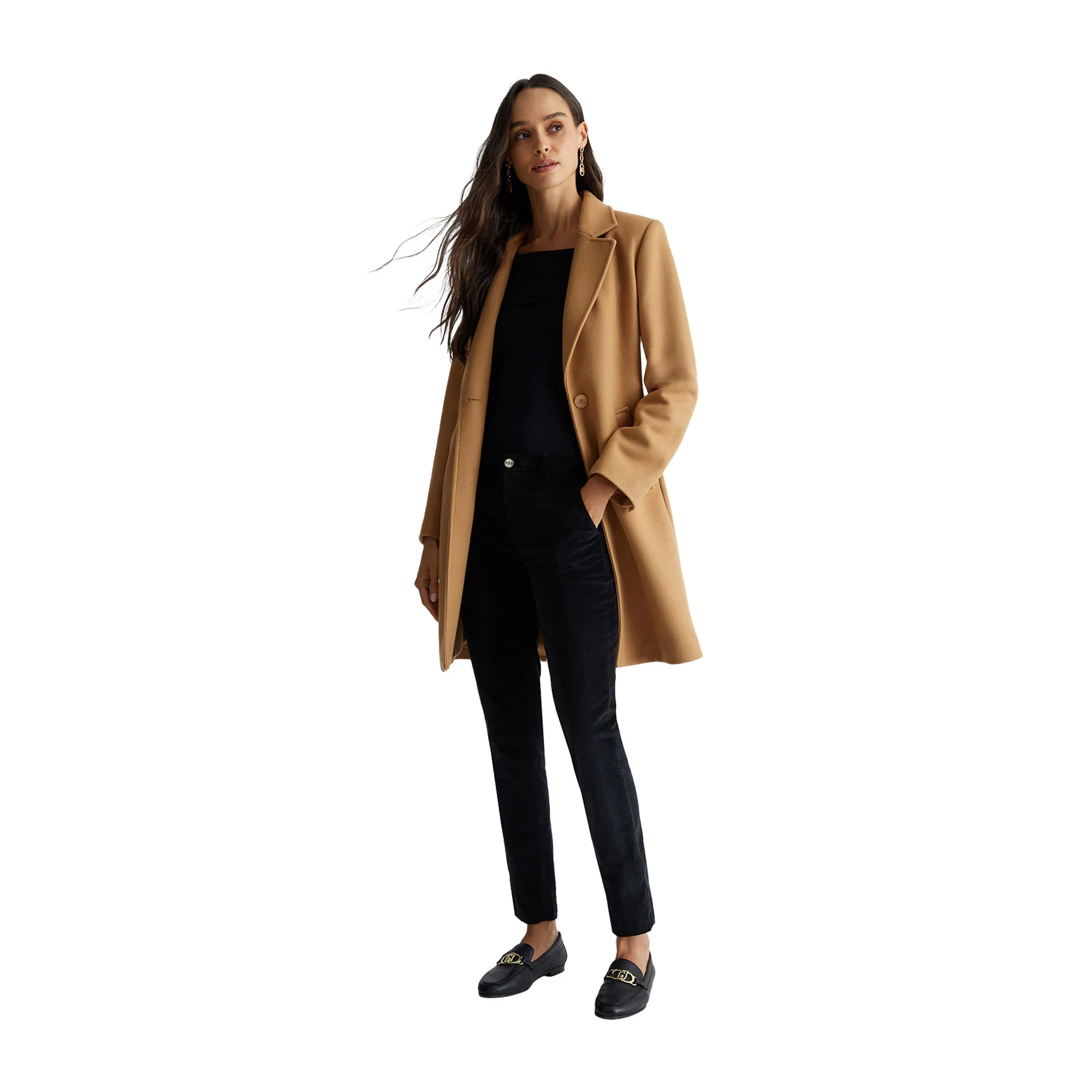 Pantaloni chino flare in velluto nero - Image 6