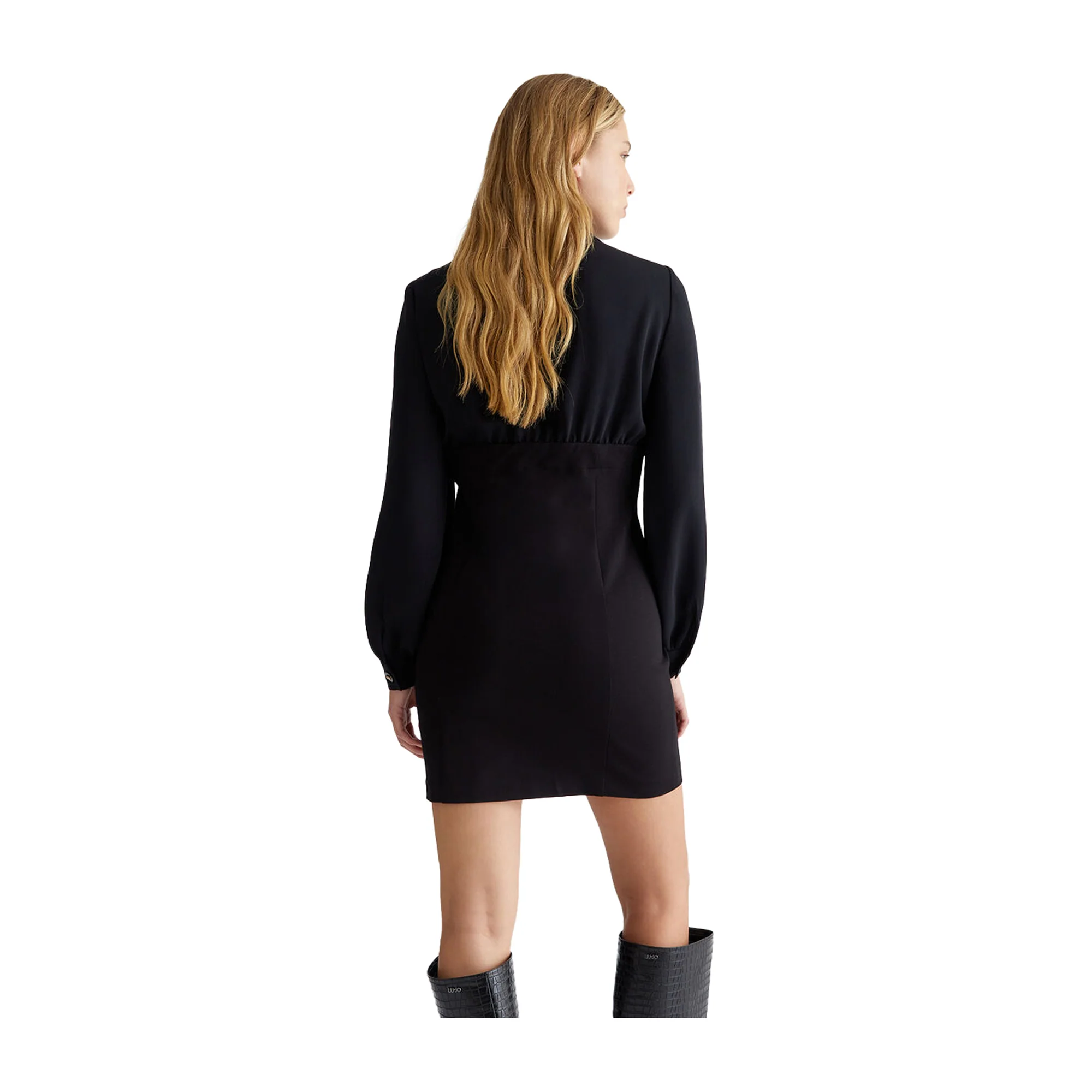 Abito Donna Chemisier Stretch Nero - Image 4