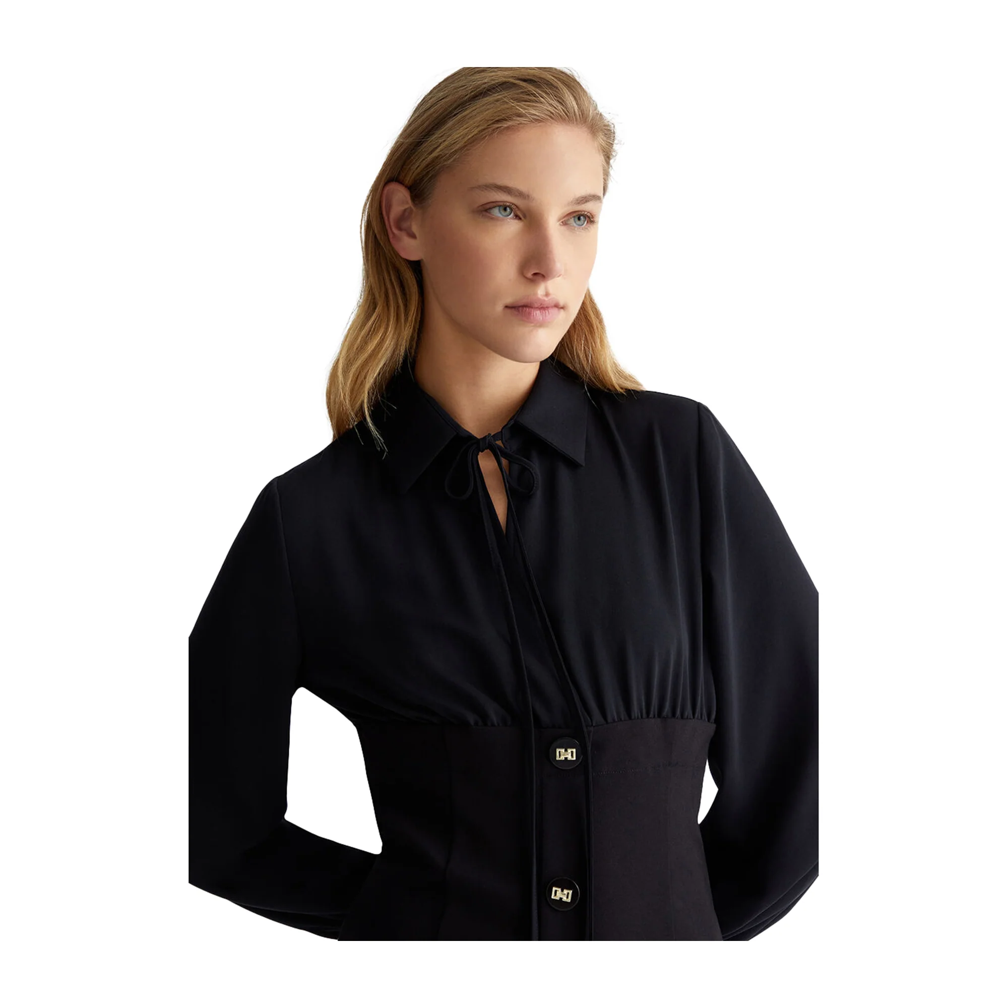 Abito Donna Chemisier Stretch Nero - Image 6