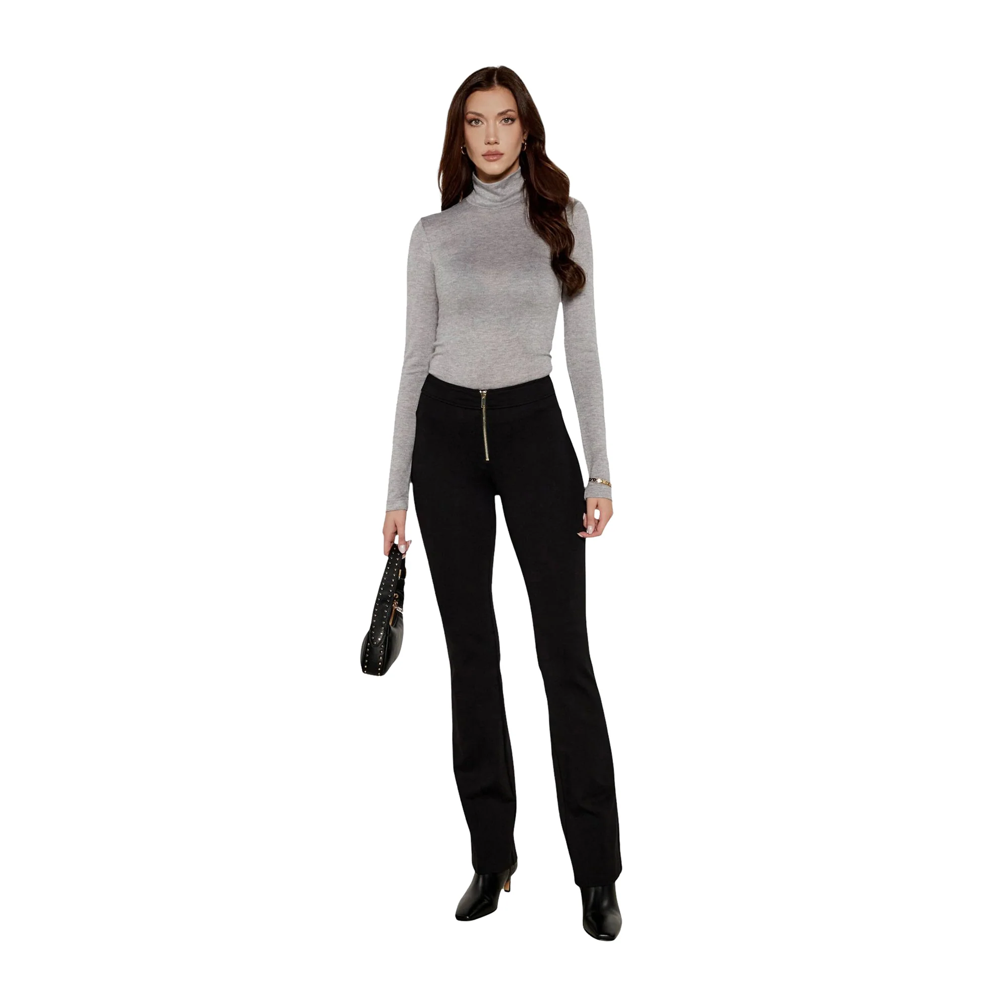 Pantaloni Donna Nero con zip - Image 3