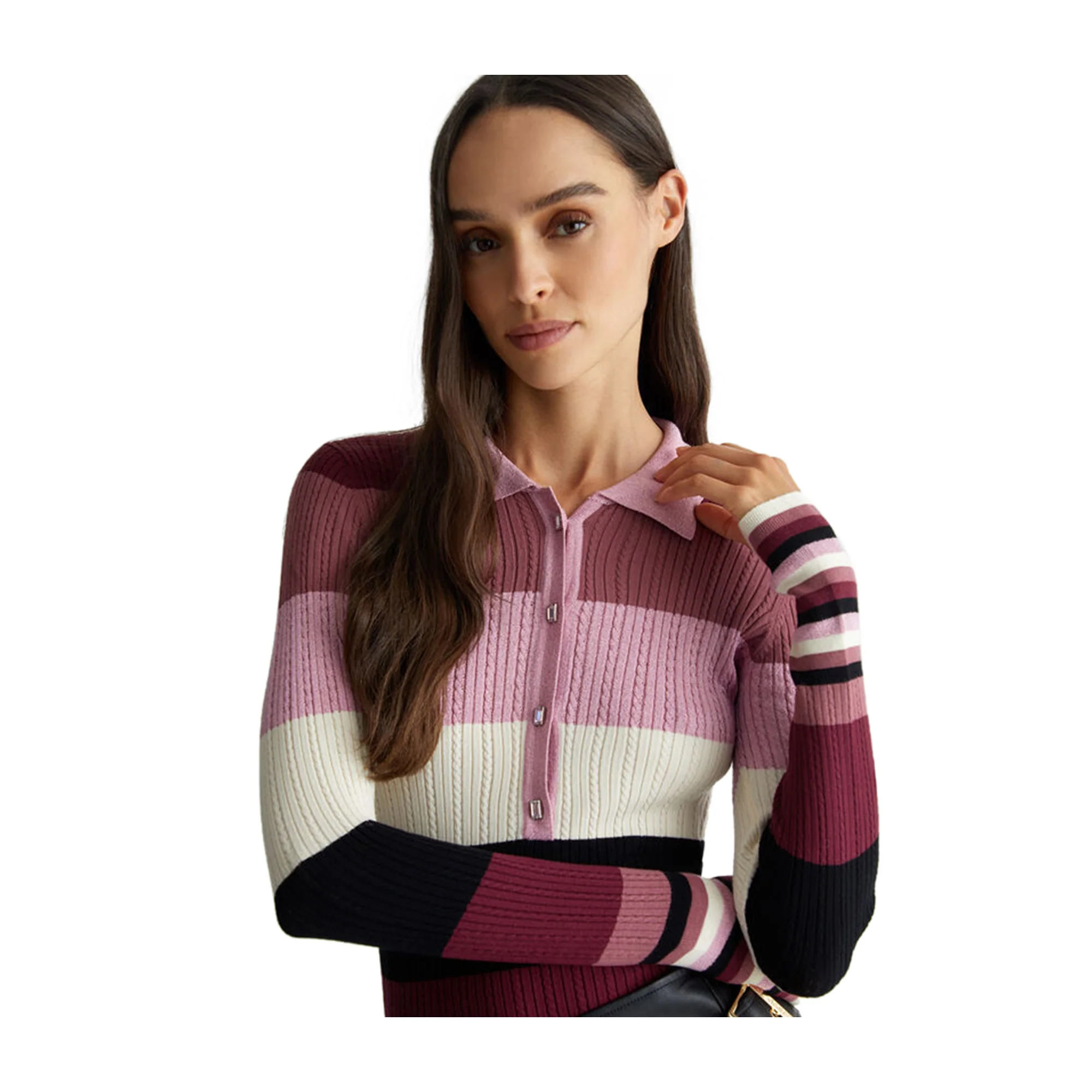 Polo Donna in maglia rigata - Image 2