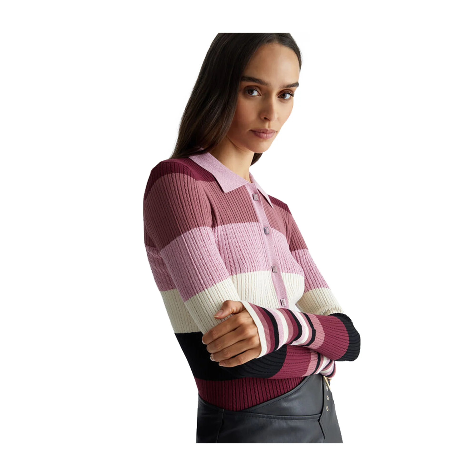 Polo Donna in maglia rigata - Image 3