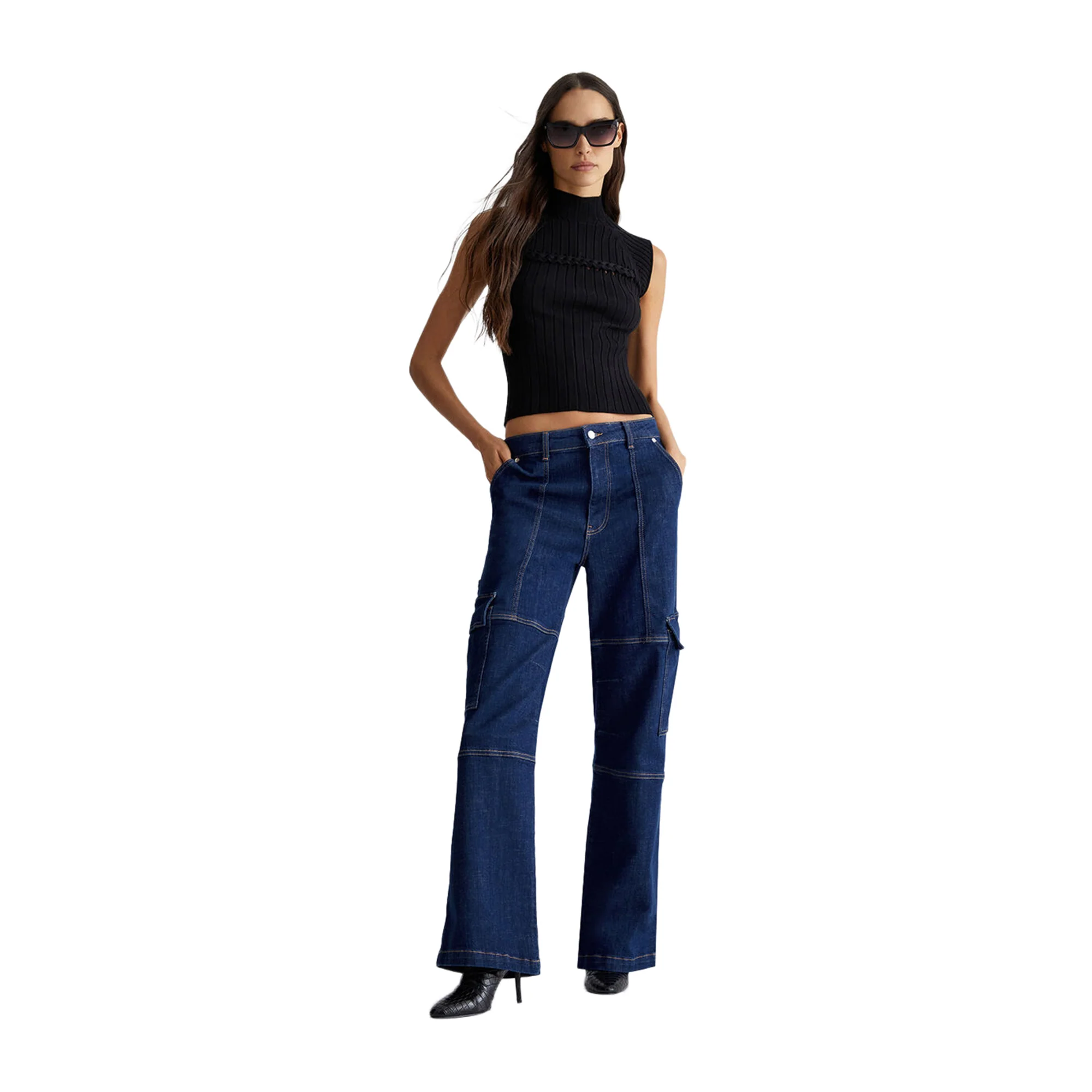 Top Donna in maglia con motivo treccia - Image 7
