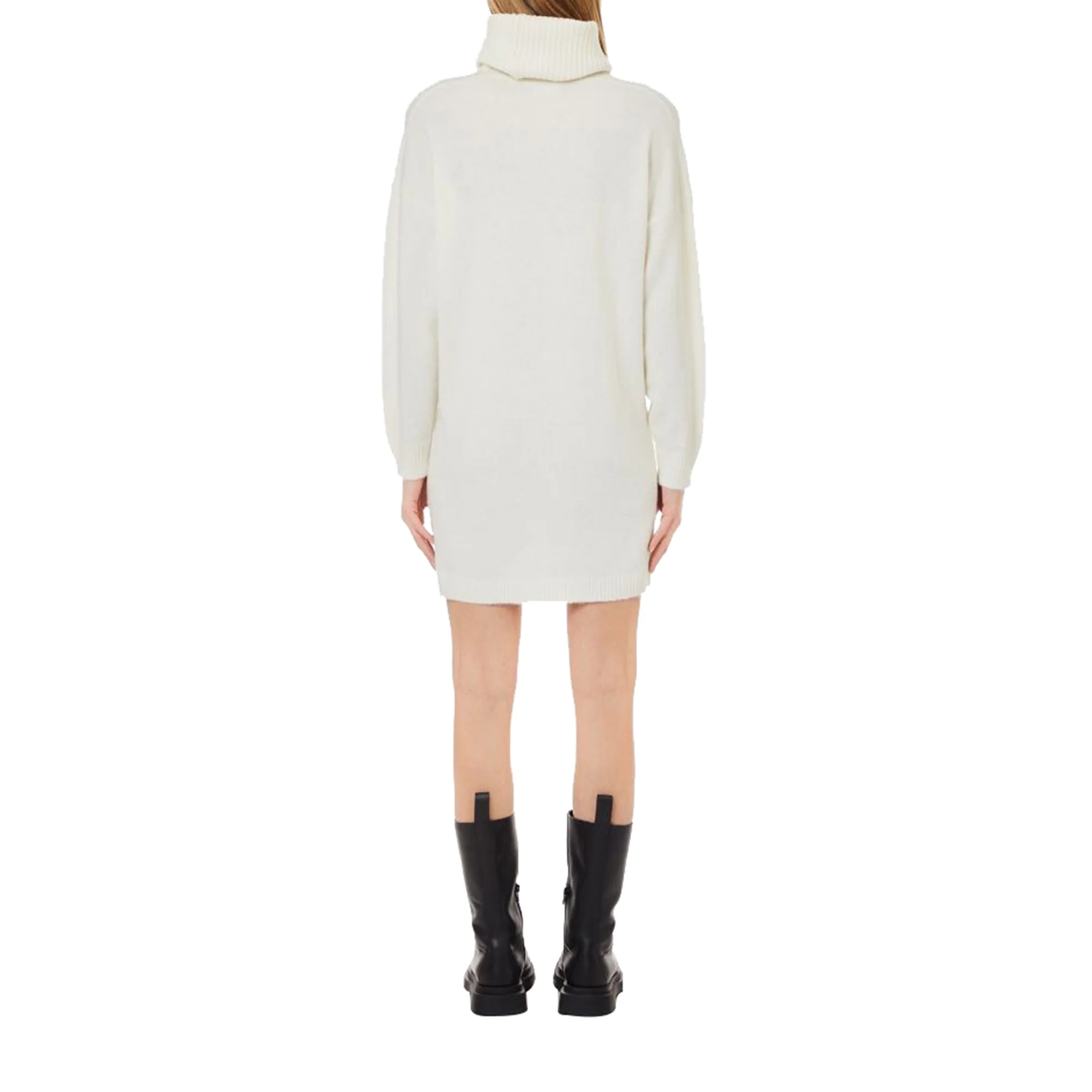 Abito Donna in maglia misto lana Bianco - Image 2