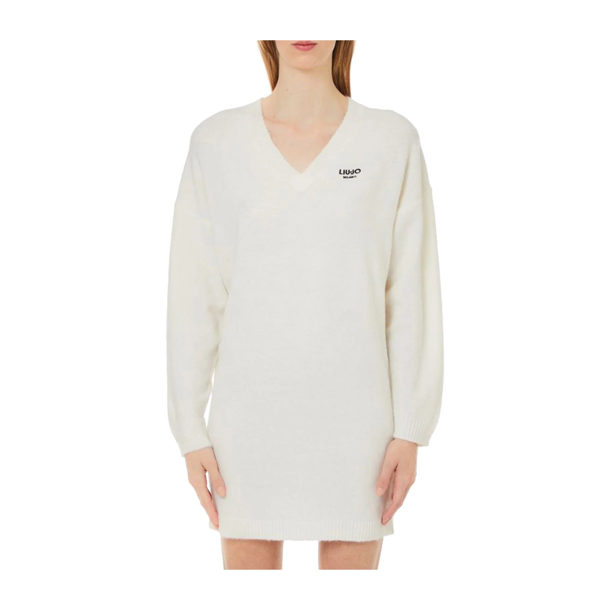Abito Donna in maglia misto lana Bianco - Image 3