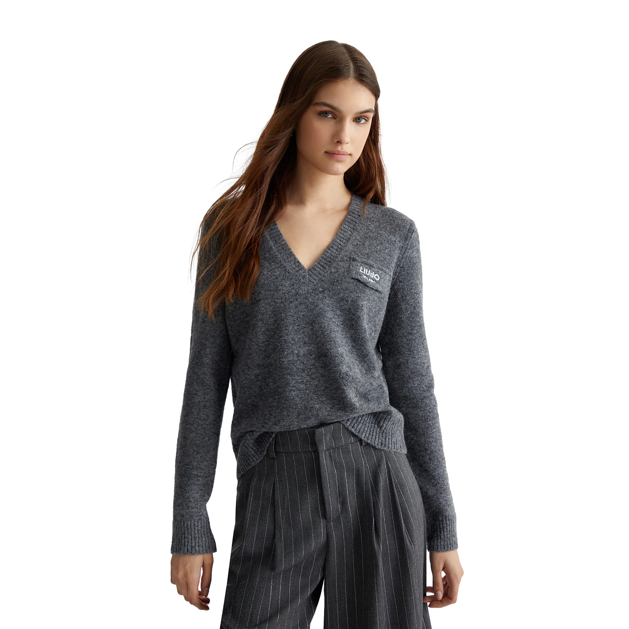 Maglia Donna misto lana e alpaca Grigio - Image 2