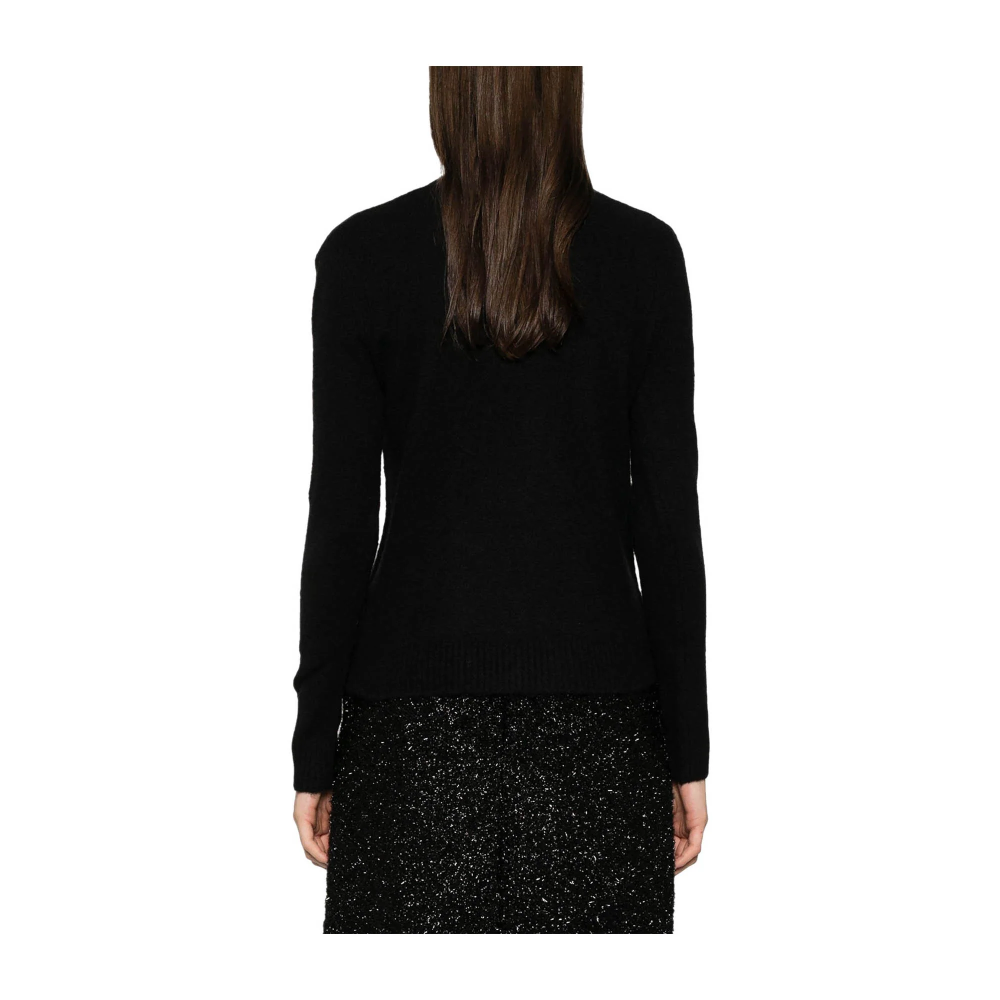 Maglia Donna misto lana e alpaca Nero - Image 3