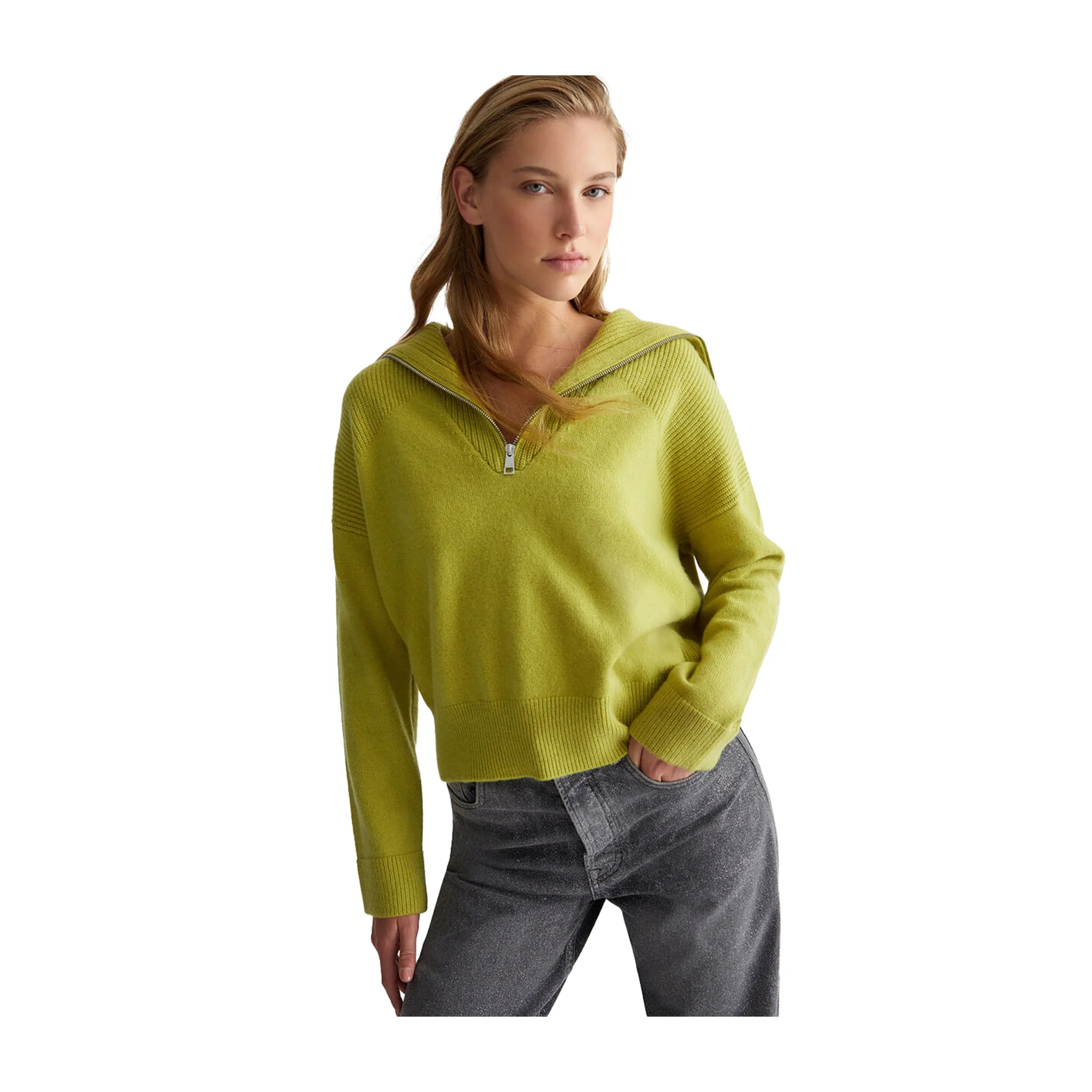 Maglia Donna in Lana con zip - Image 2