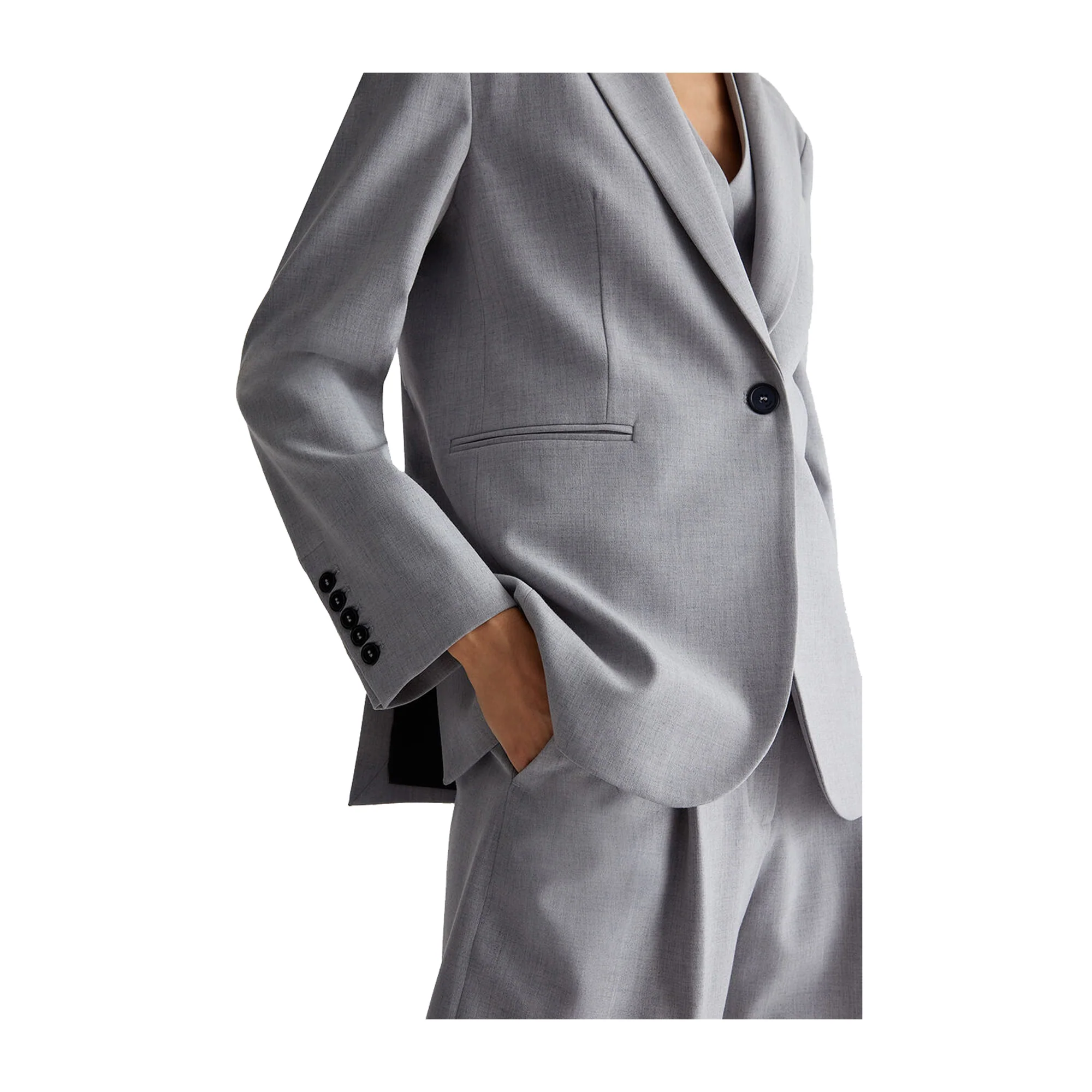 Blazer Donna in Twill Grigio - Image 6