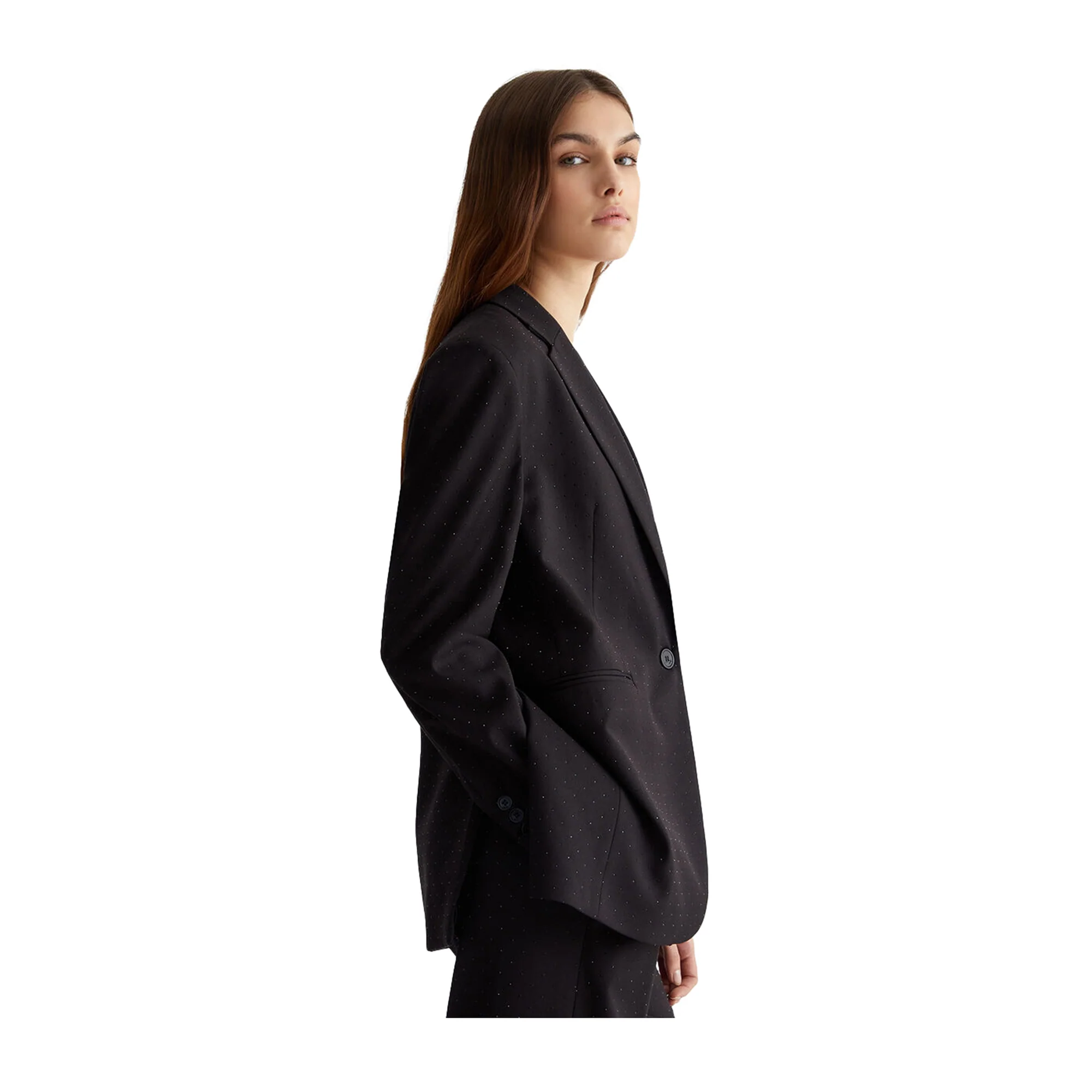 Blazer Donna in Twill Nero - Image 3