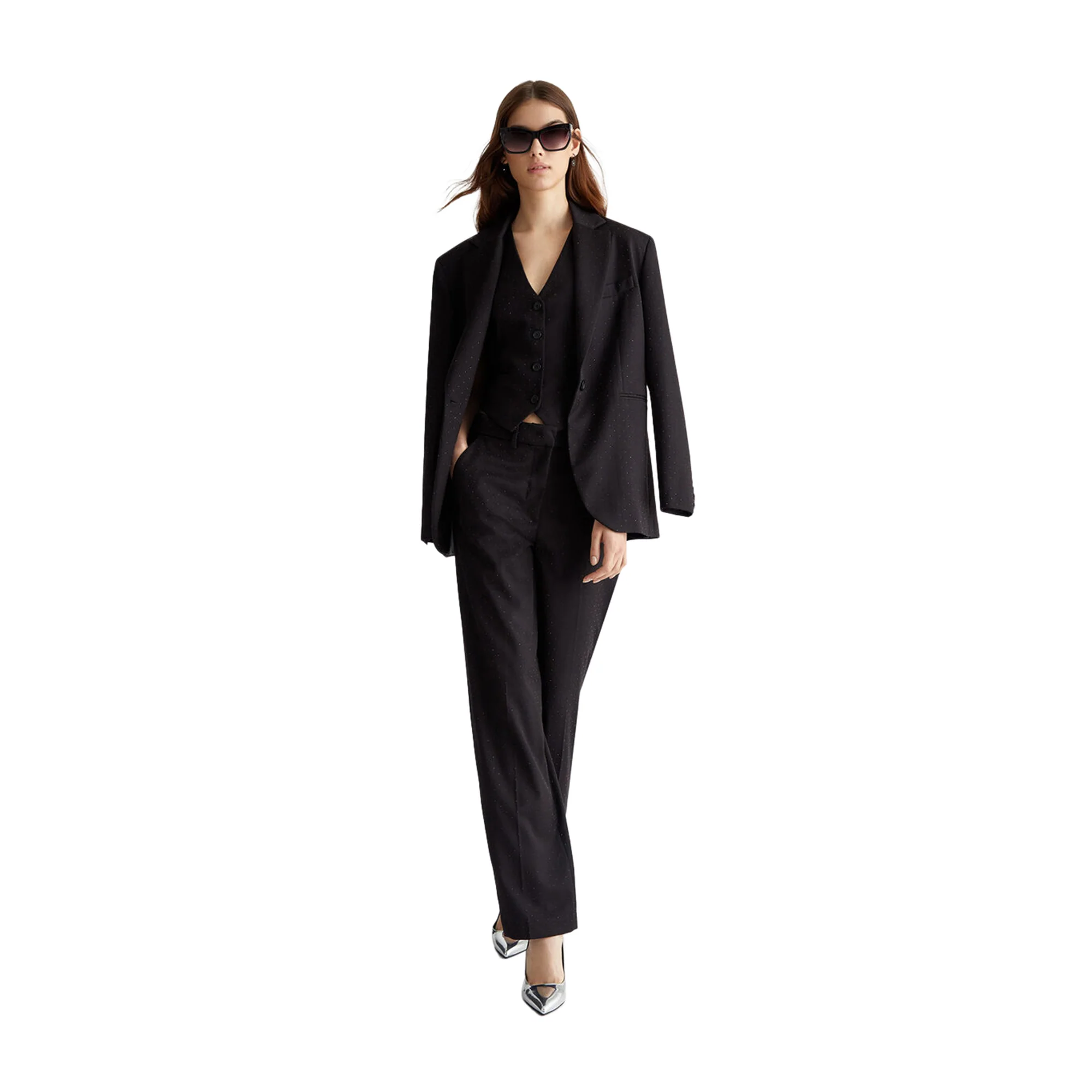 Blazer Donna in Twill Nero - Image 7