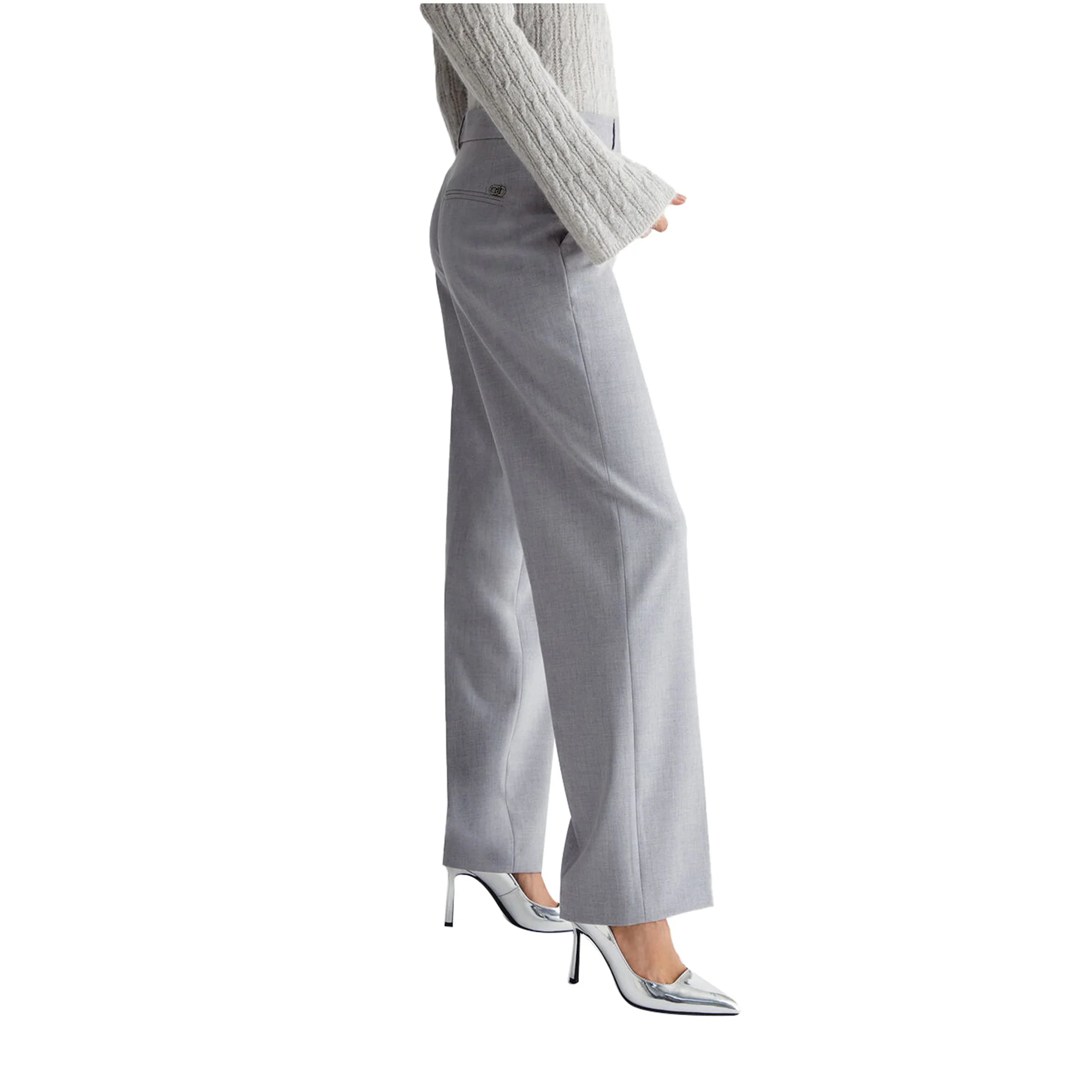 Pantaloni Donna chino in twill Grigio - Image 3
