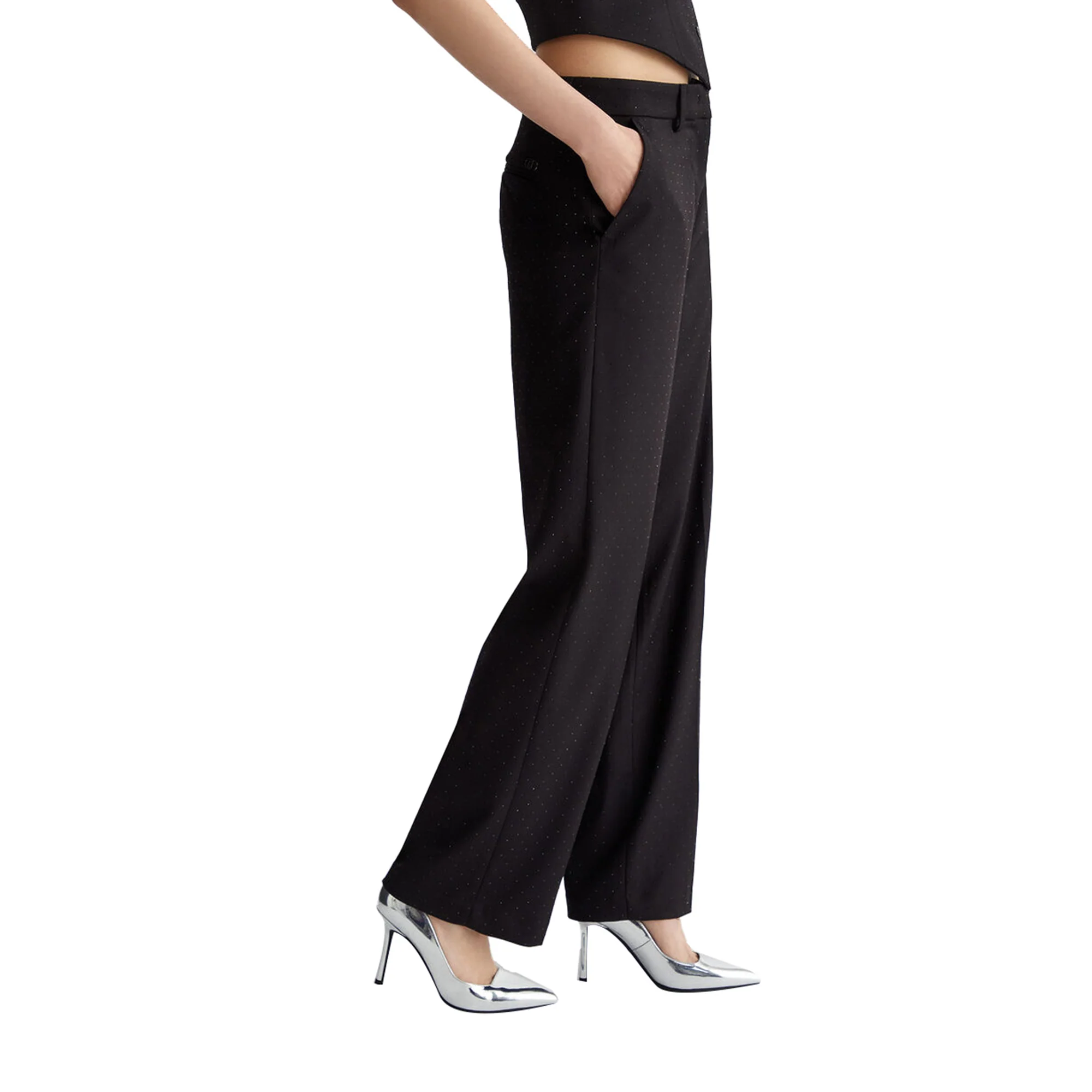 Pantaloni Donna chino in twill Nero - Image 3