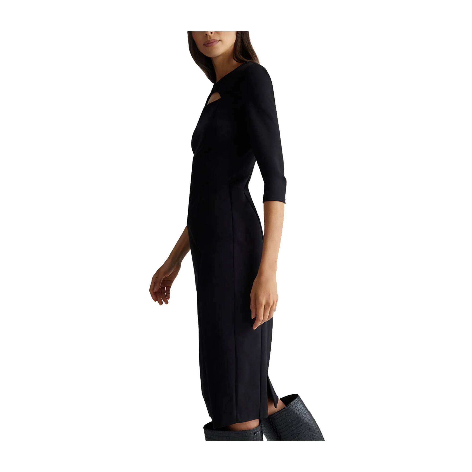 Abito Stretch Donna a tubino nero - Image 3