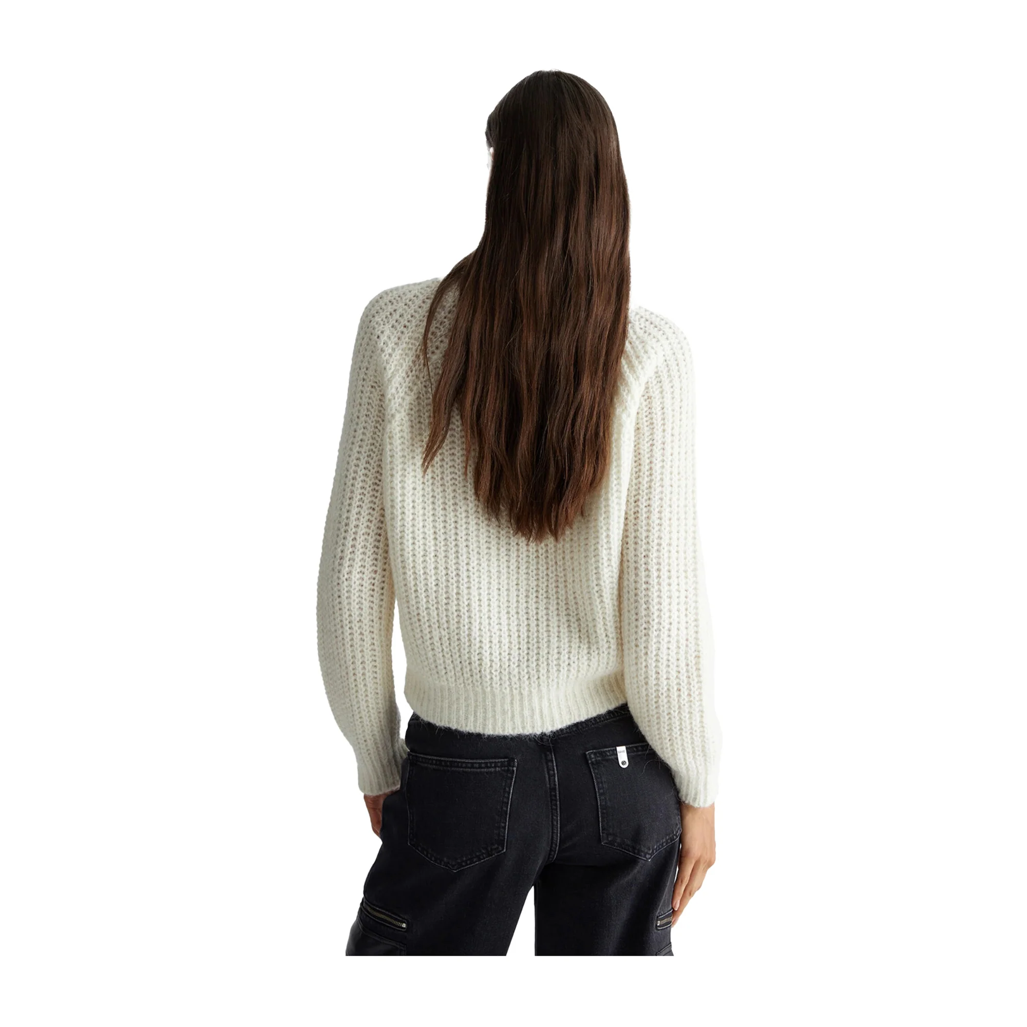 Maglia Donna a coste bianca - Image 4