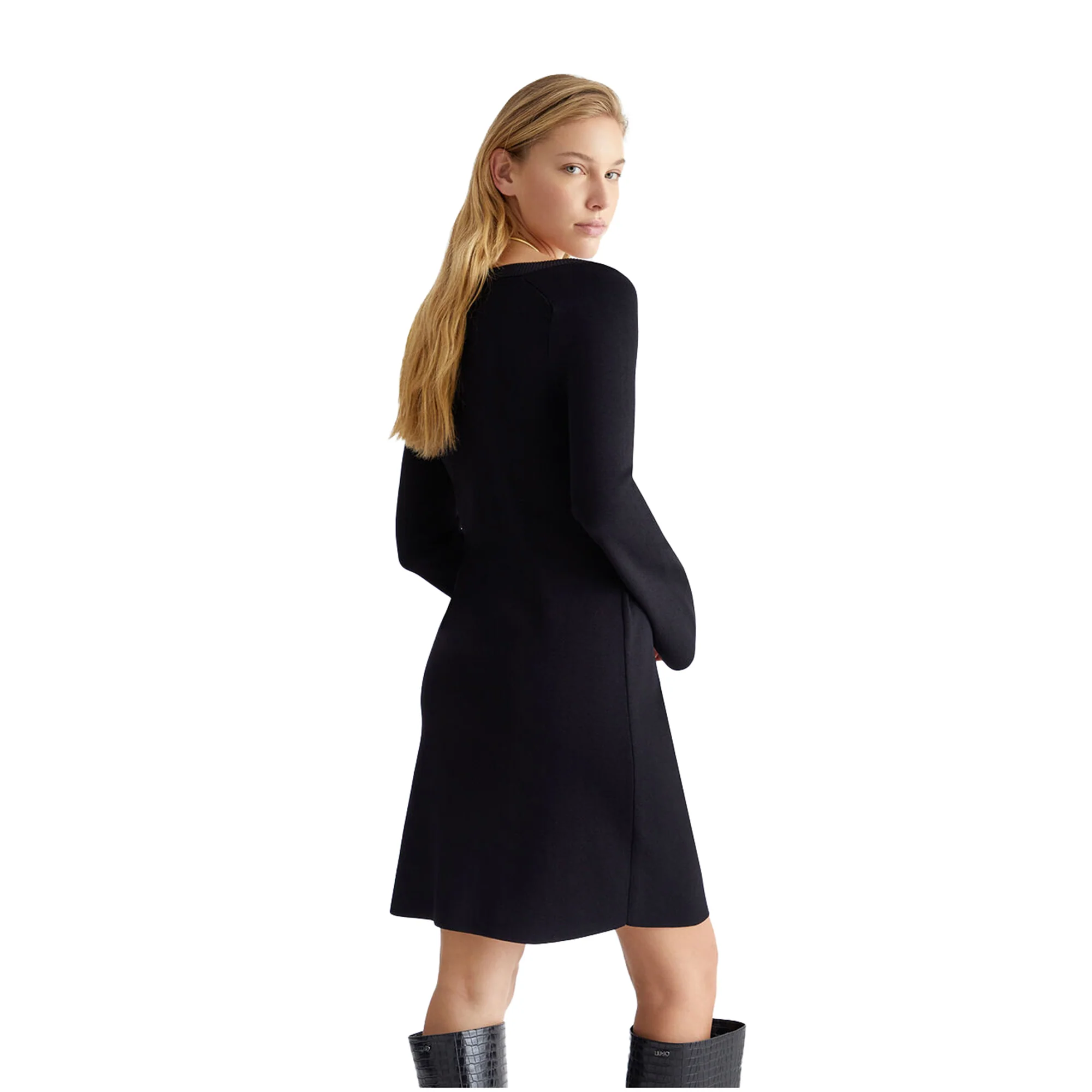 Abito Corto Donna in maglia con cintura - Image 4