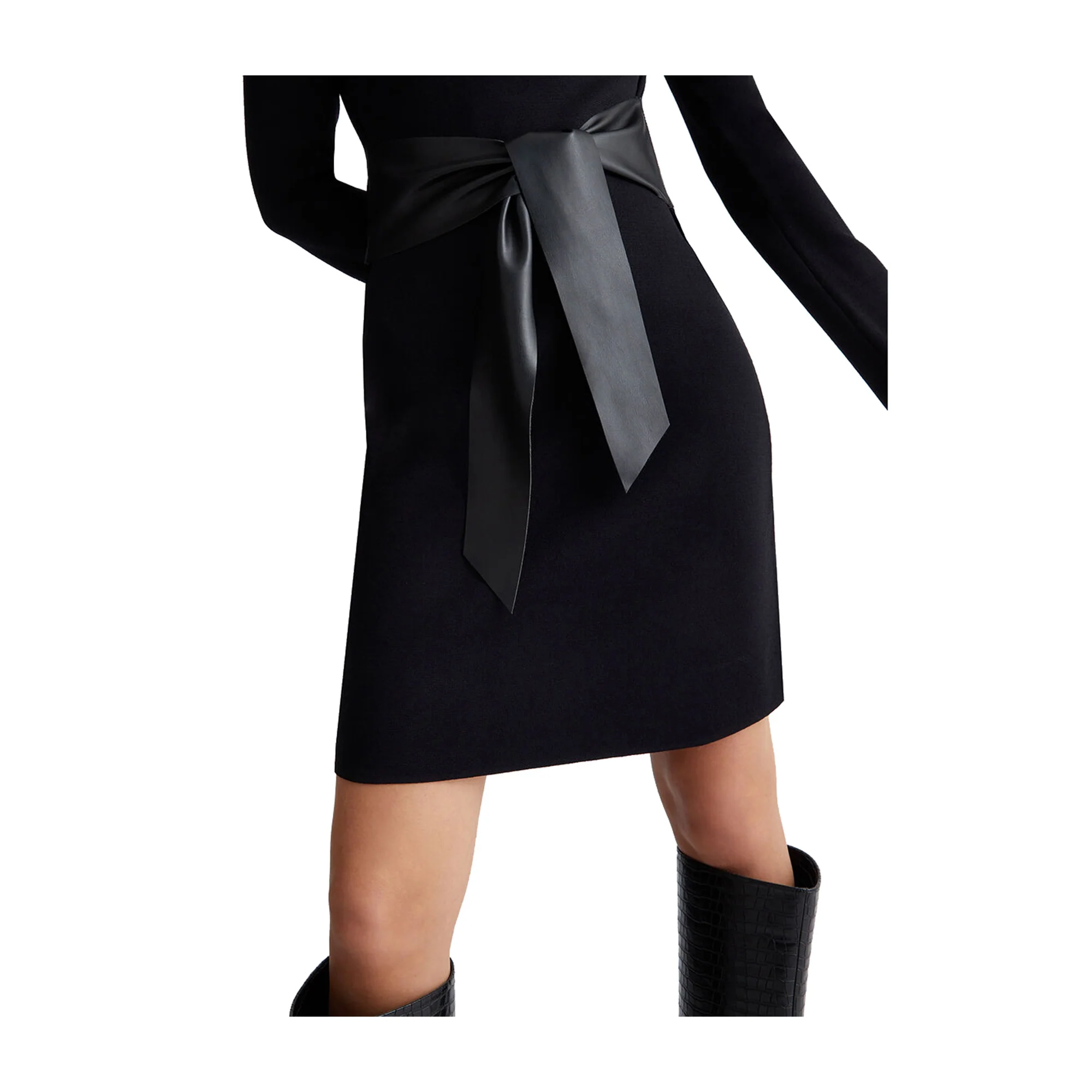 Abito Corto Donna in maglia con cintura - Image 6